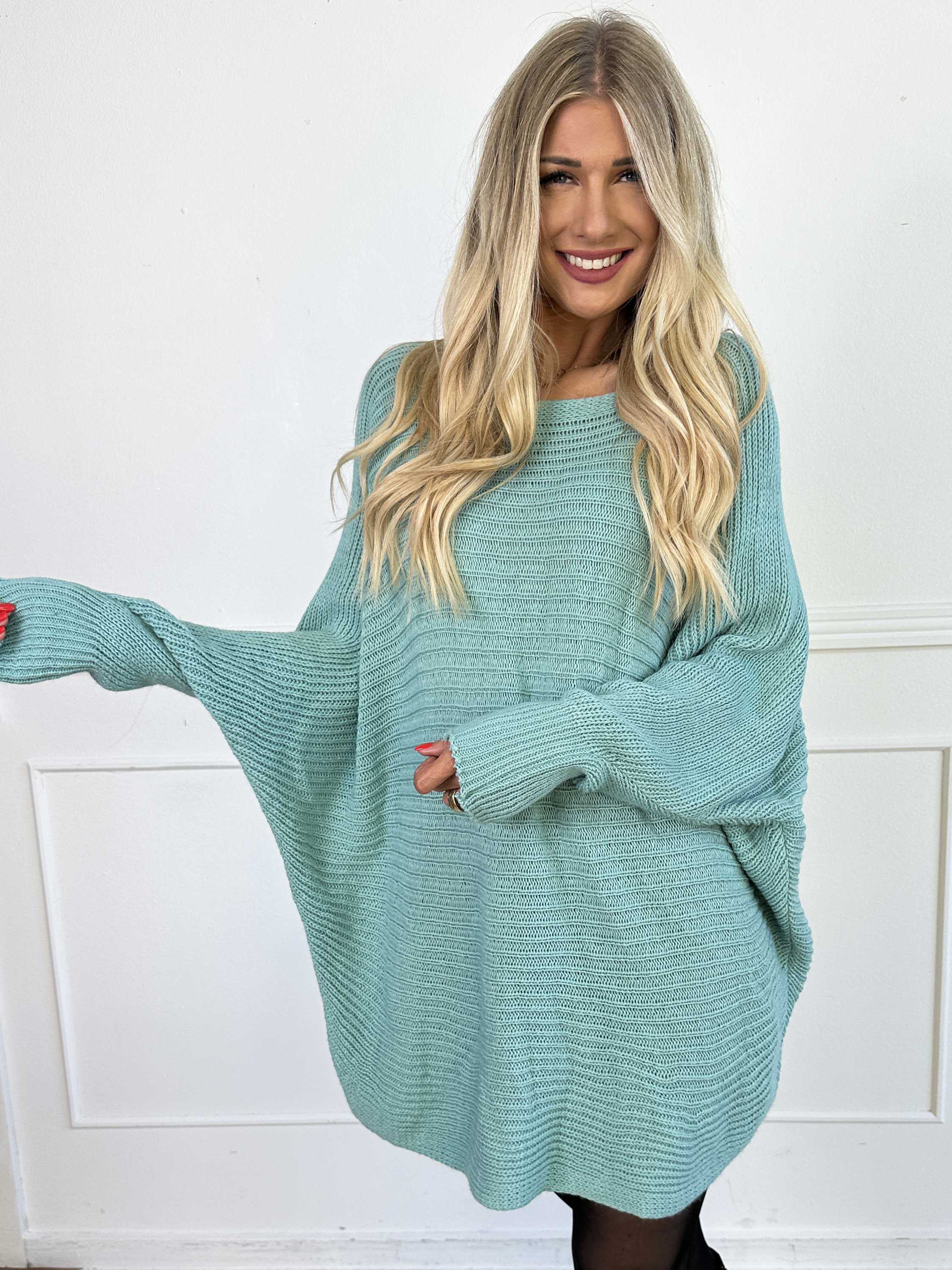 Gabbi - Oversized strik med flagermusærmer