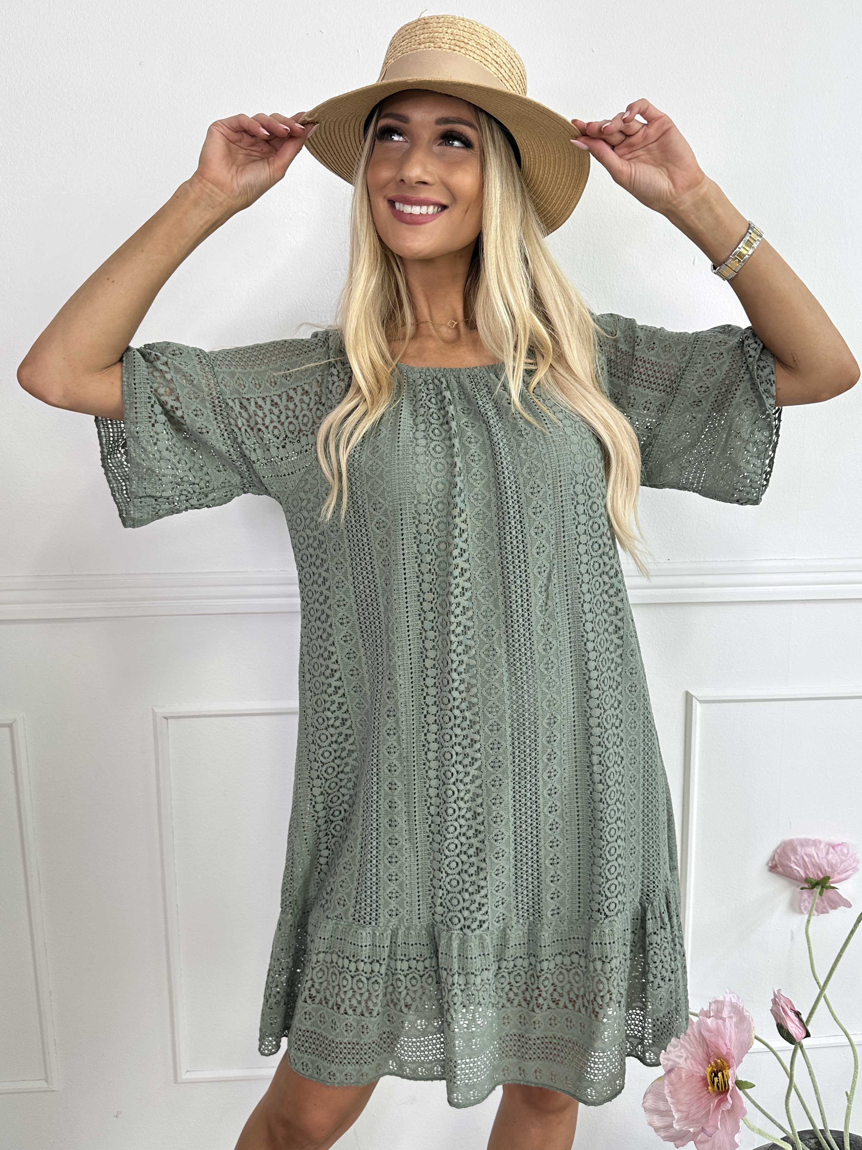 Galateia Sleeves - Kjole i blød blonde i bomuld