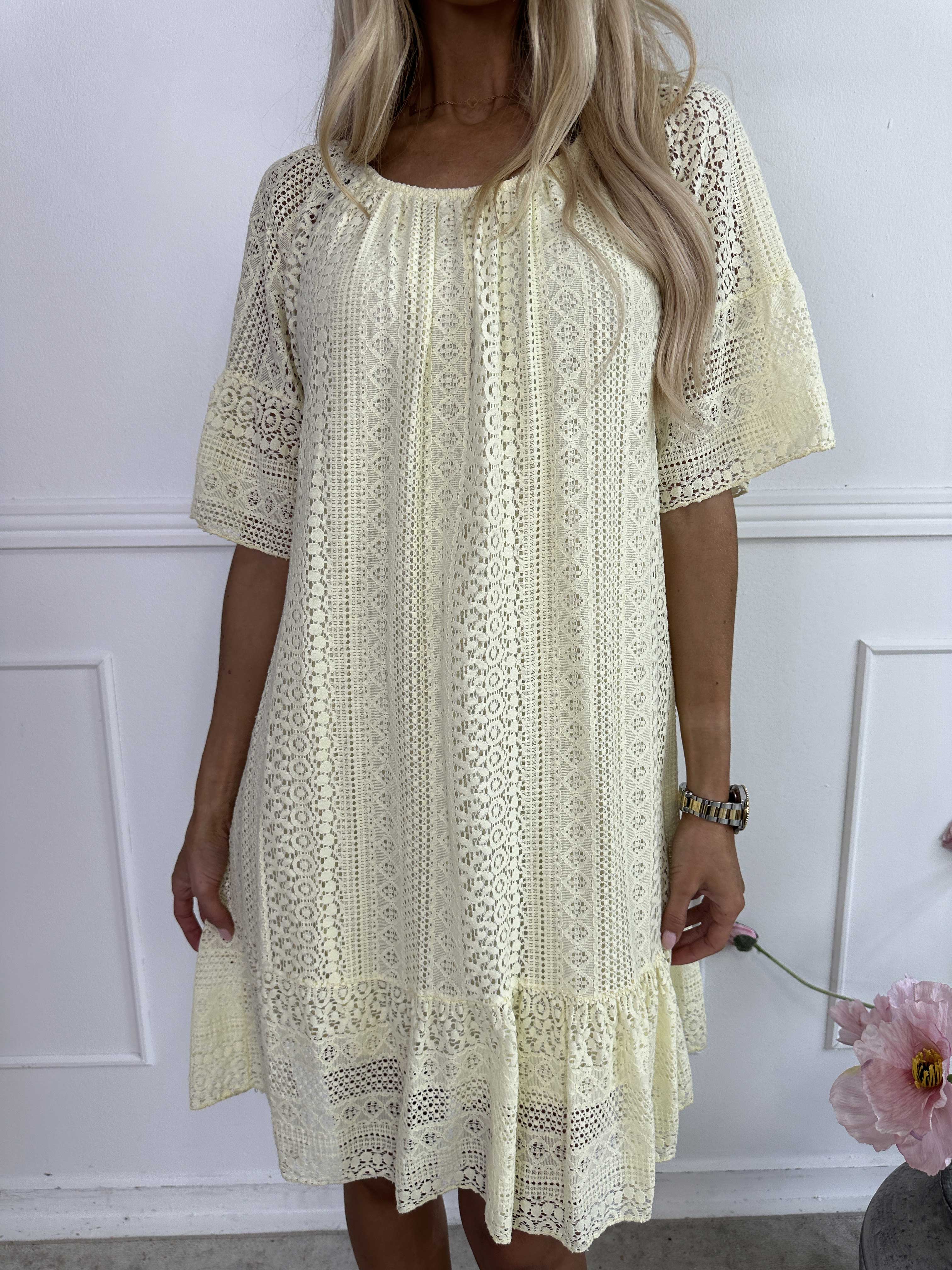 Galateia Sleeves - Kjole i blød blonde i bomuld