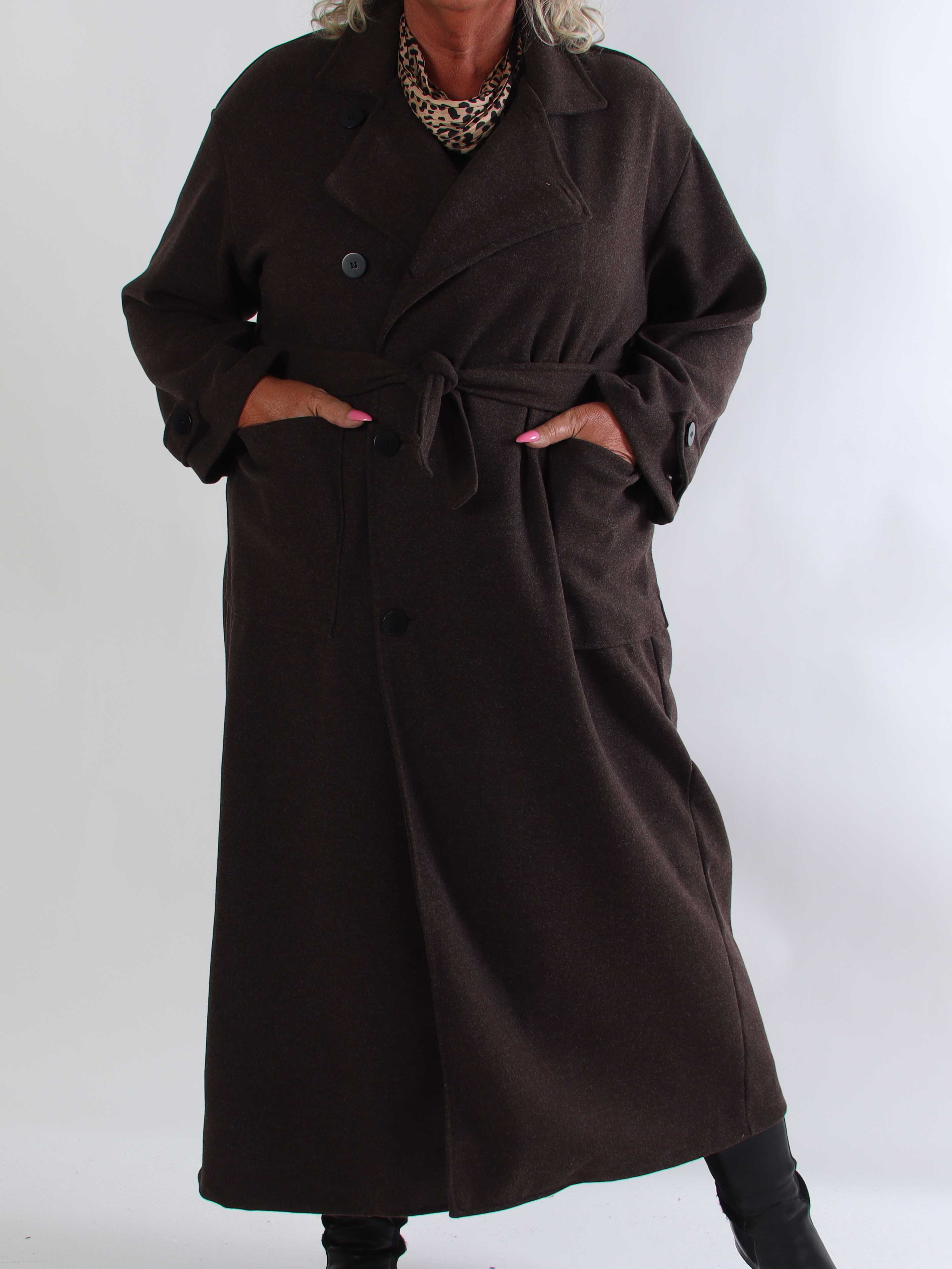 Gianna - Stilfuld og blød plus size trenchcoat med store lommer