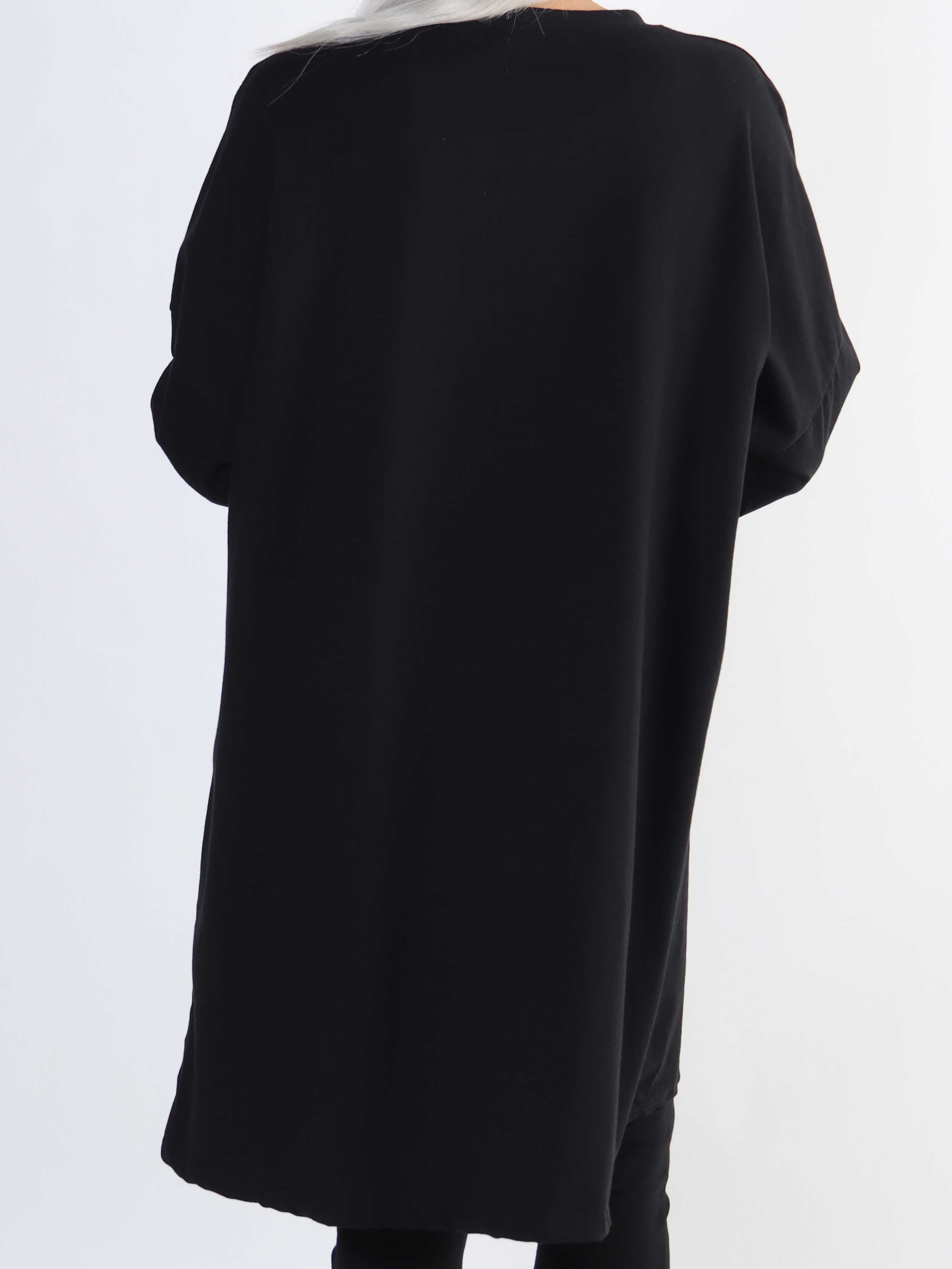 Haniya - Plus size joggingkjole i viskose med Los Angeles stående