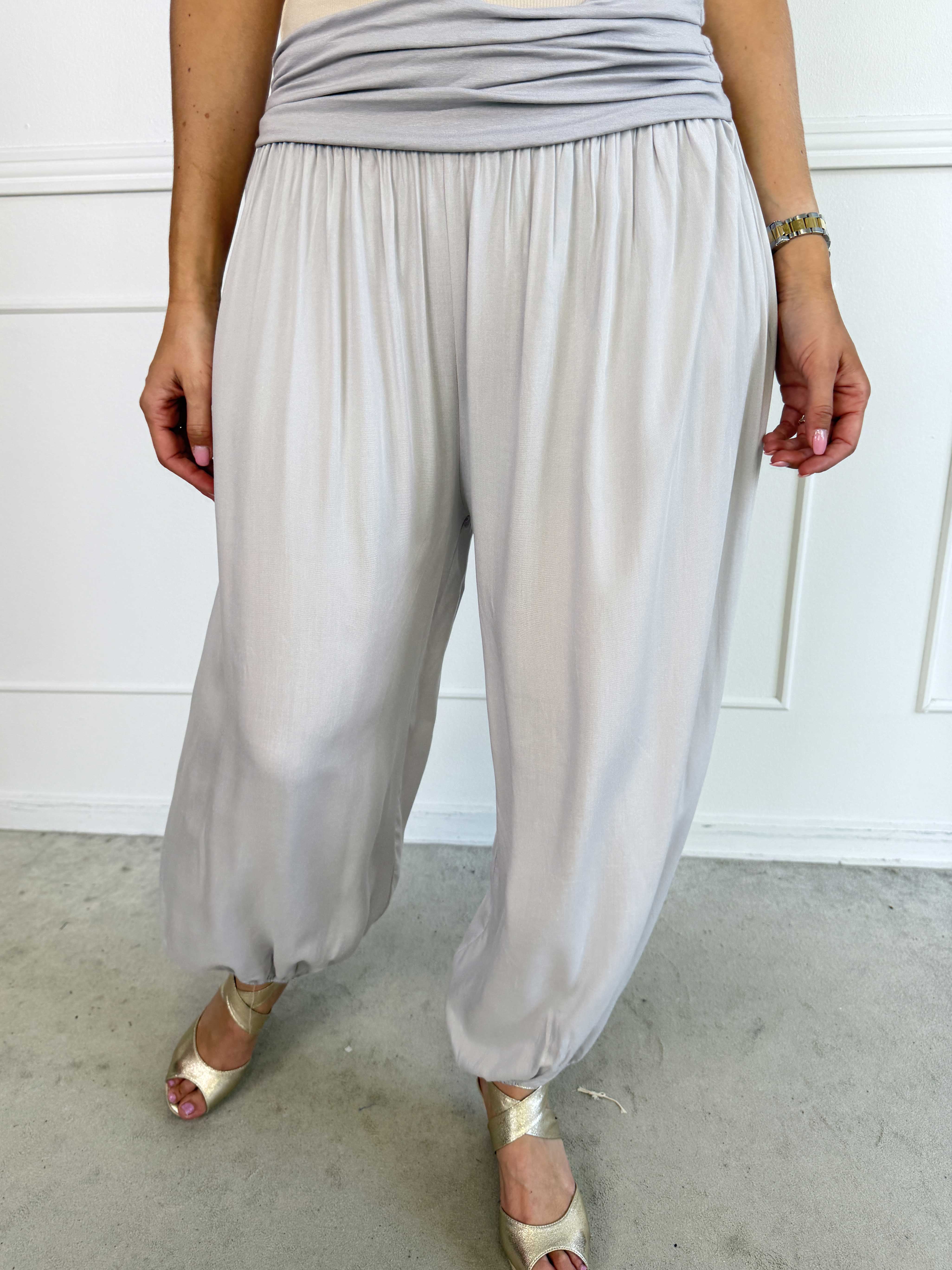 Lava - Plus size haremsbukser i viskose med elastikkant i livet
