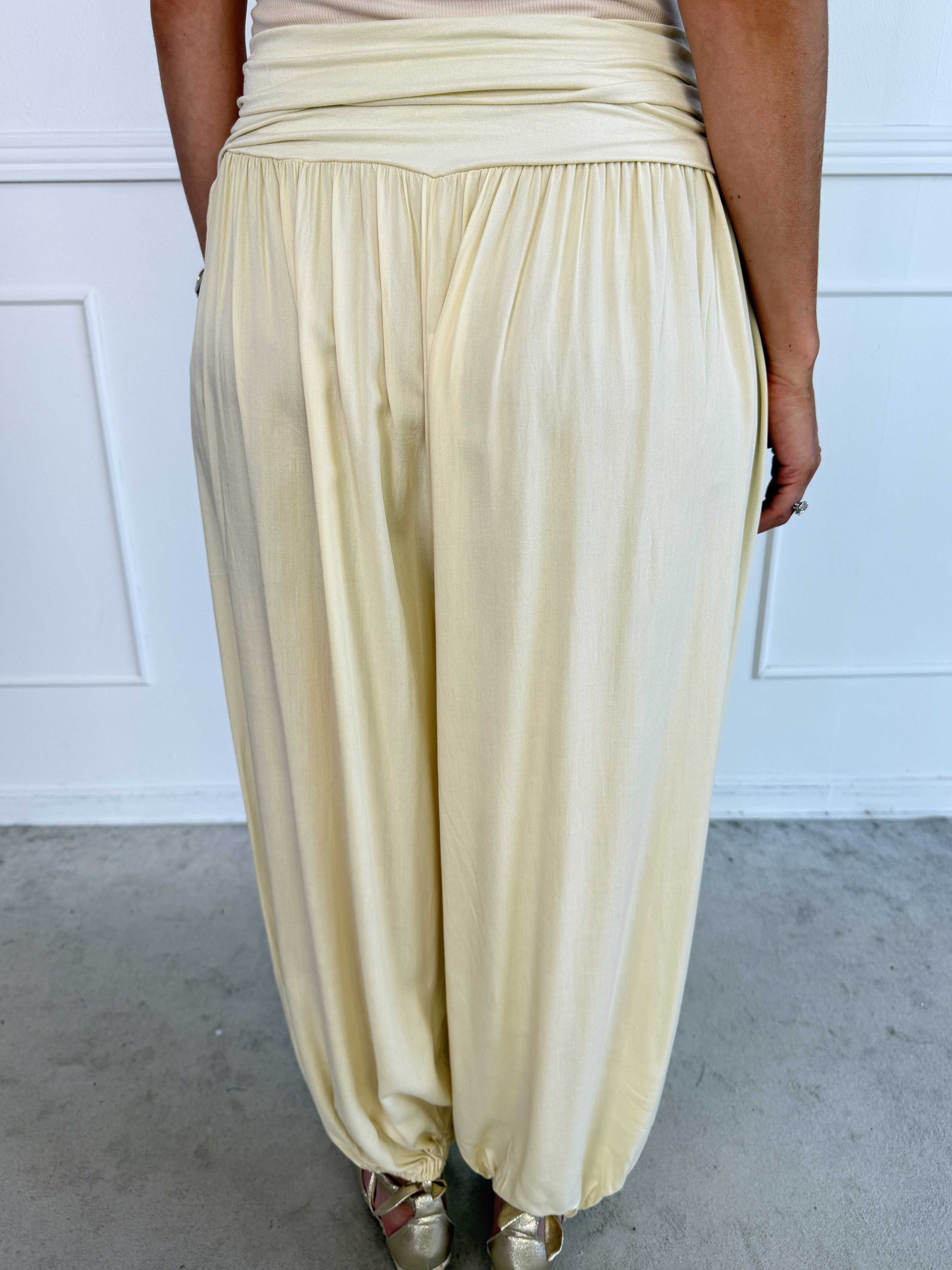 Lava - Plus size haremsbukser i viskose med elastikkant i livet