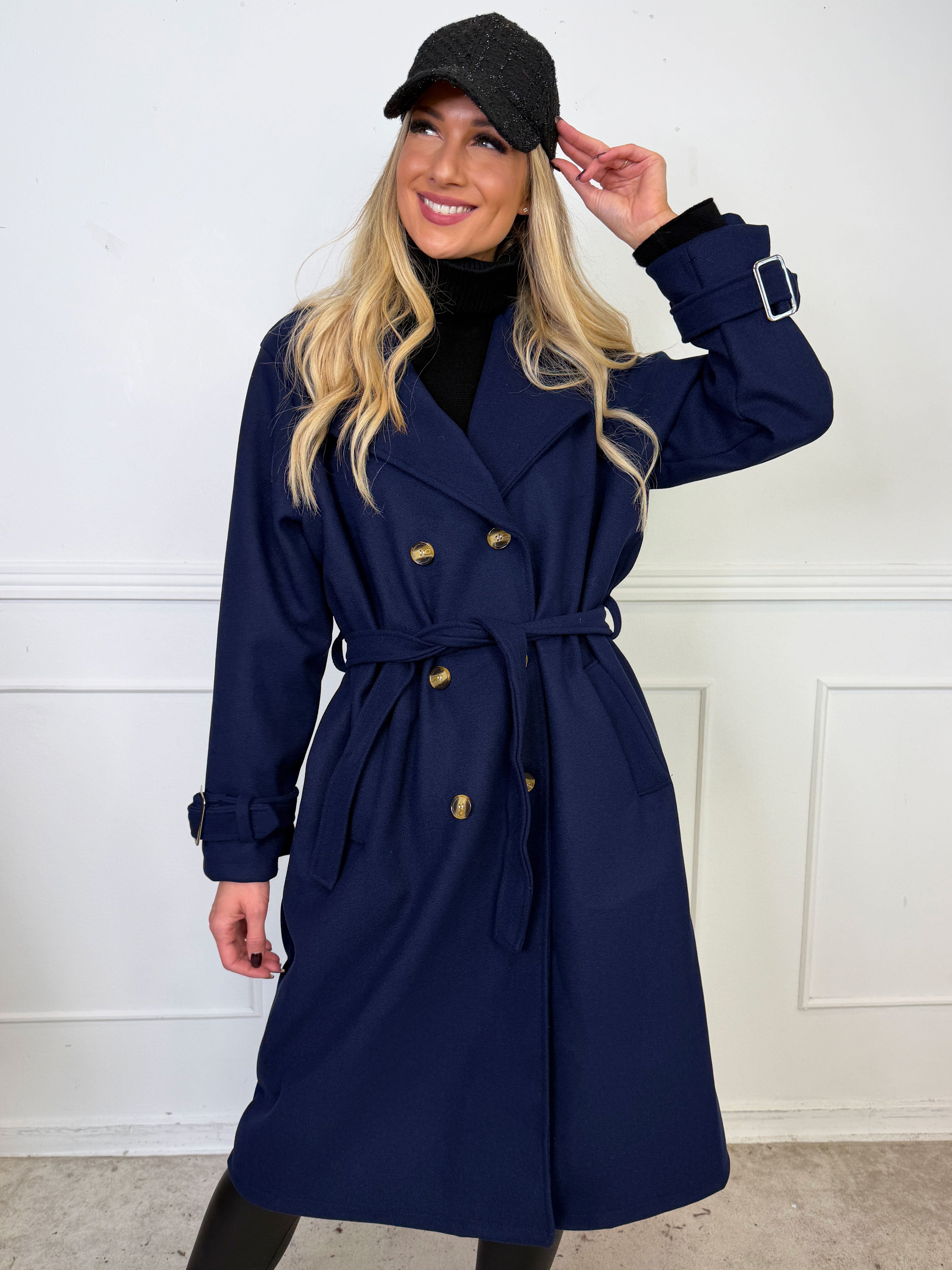Sharpay Coat - Plus size trenchcoat med bindebånd