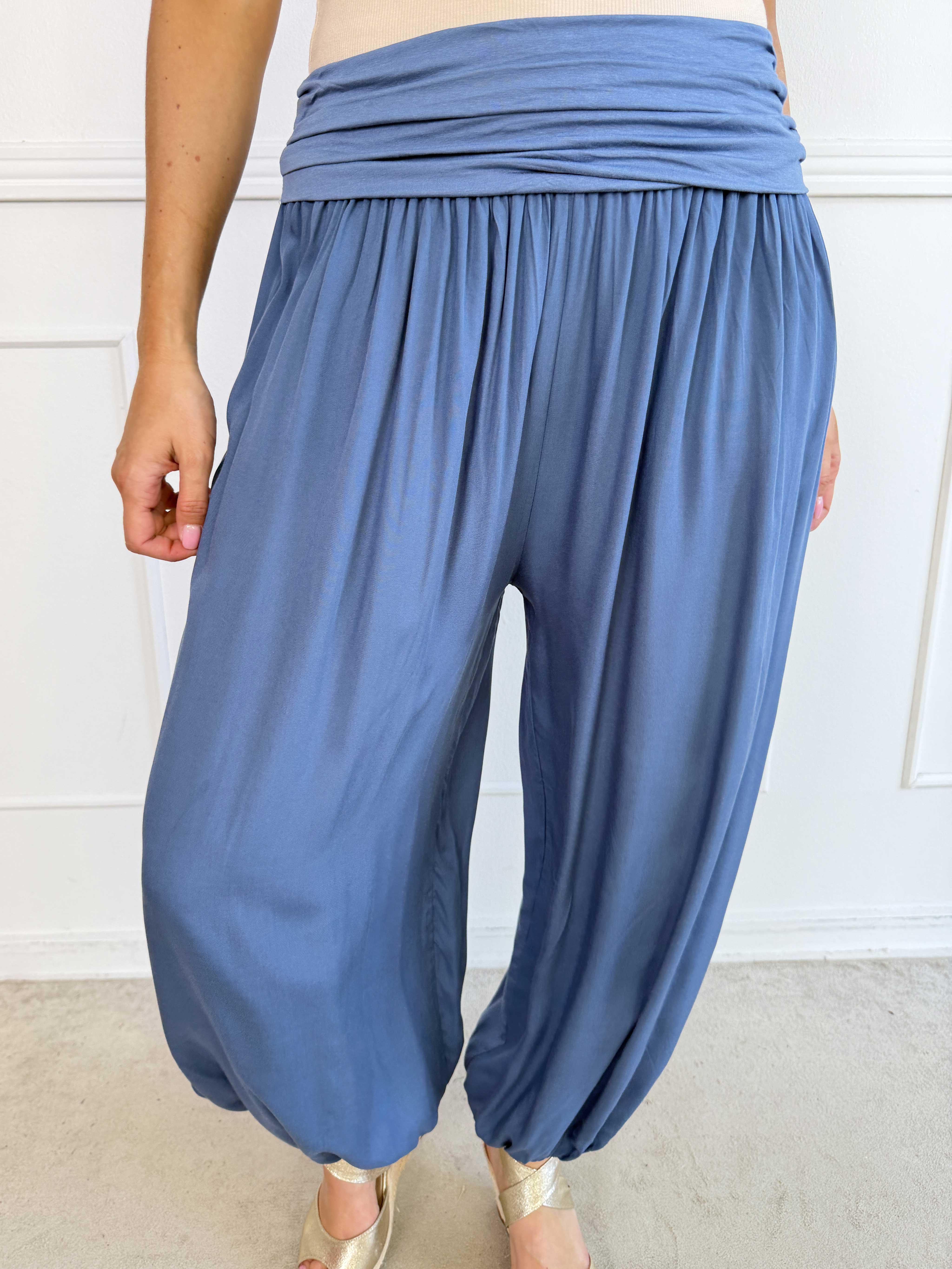 Lava - Plus size haremsbukser i viskose med elastikkant i livet