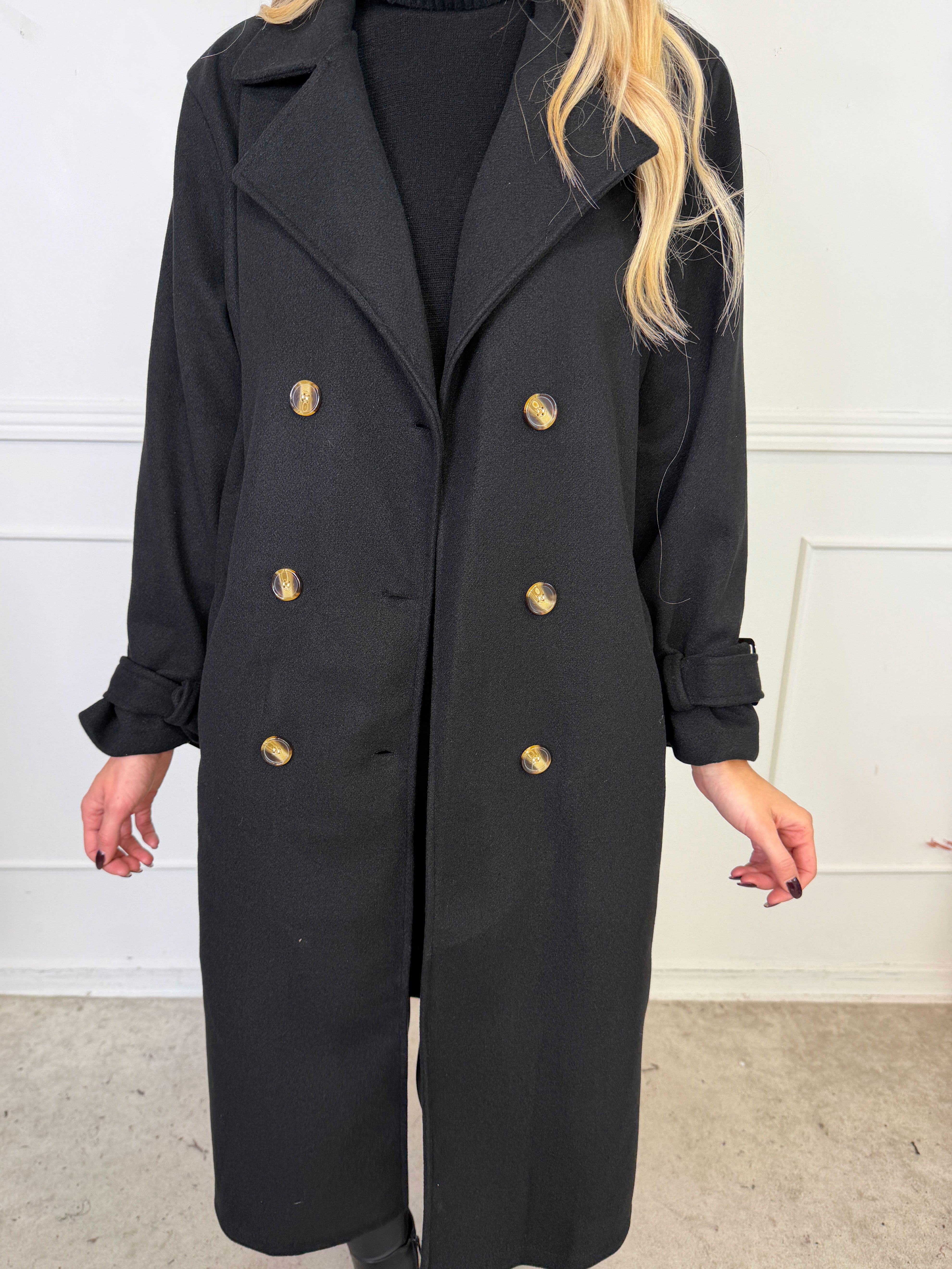 Sharpay Coat - Plus size trenchcoat med bindebånd