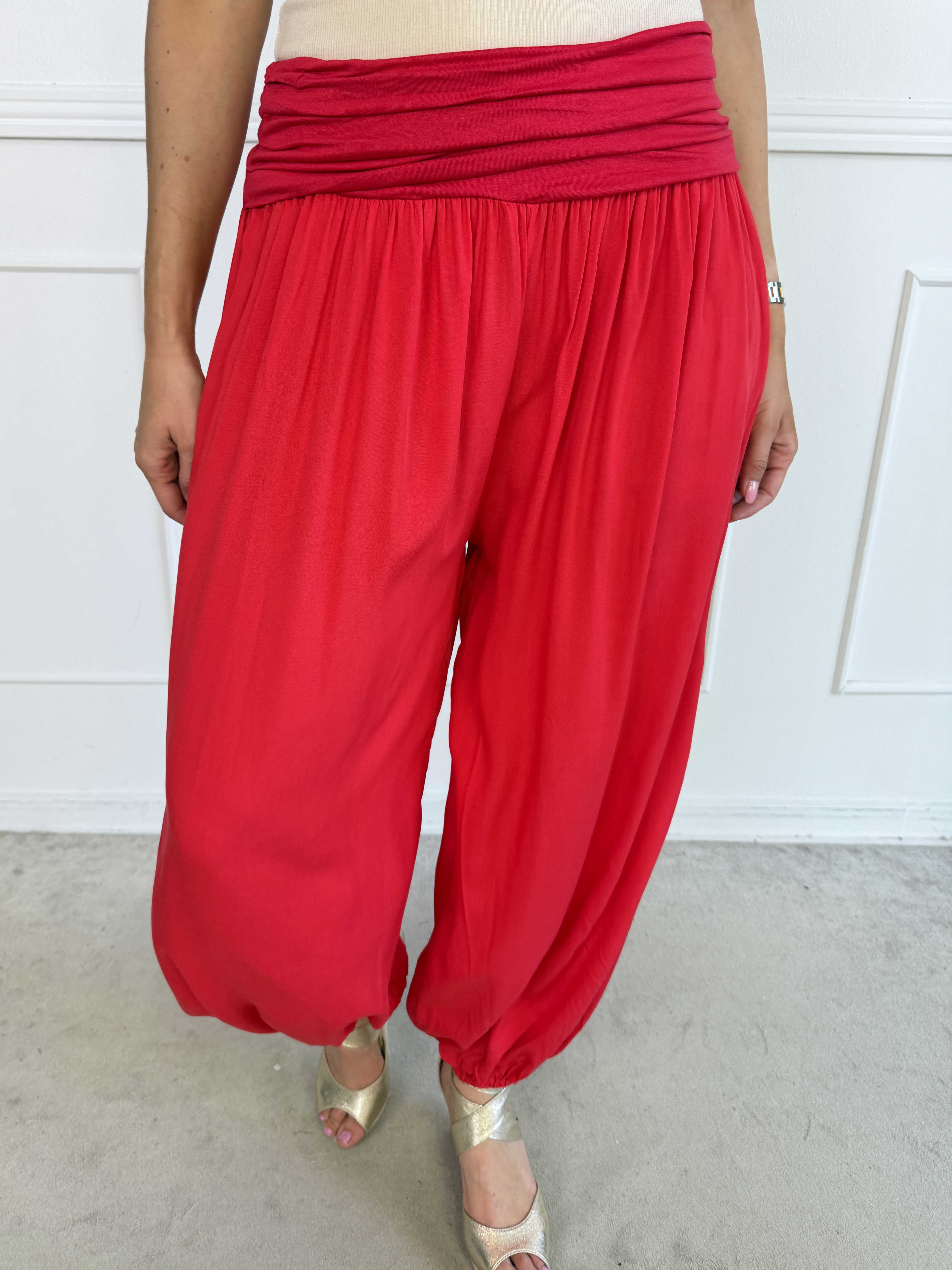 Lava - Plus size haremsbukser i viskose med elastikkant i livet