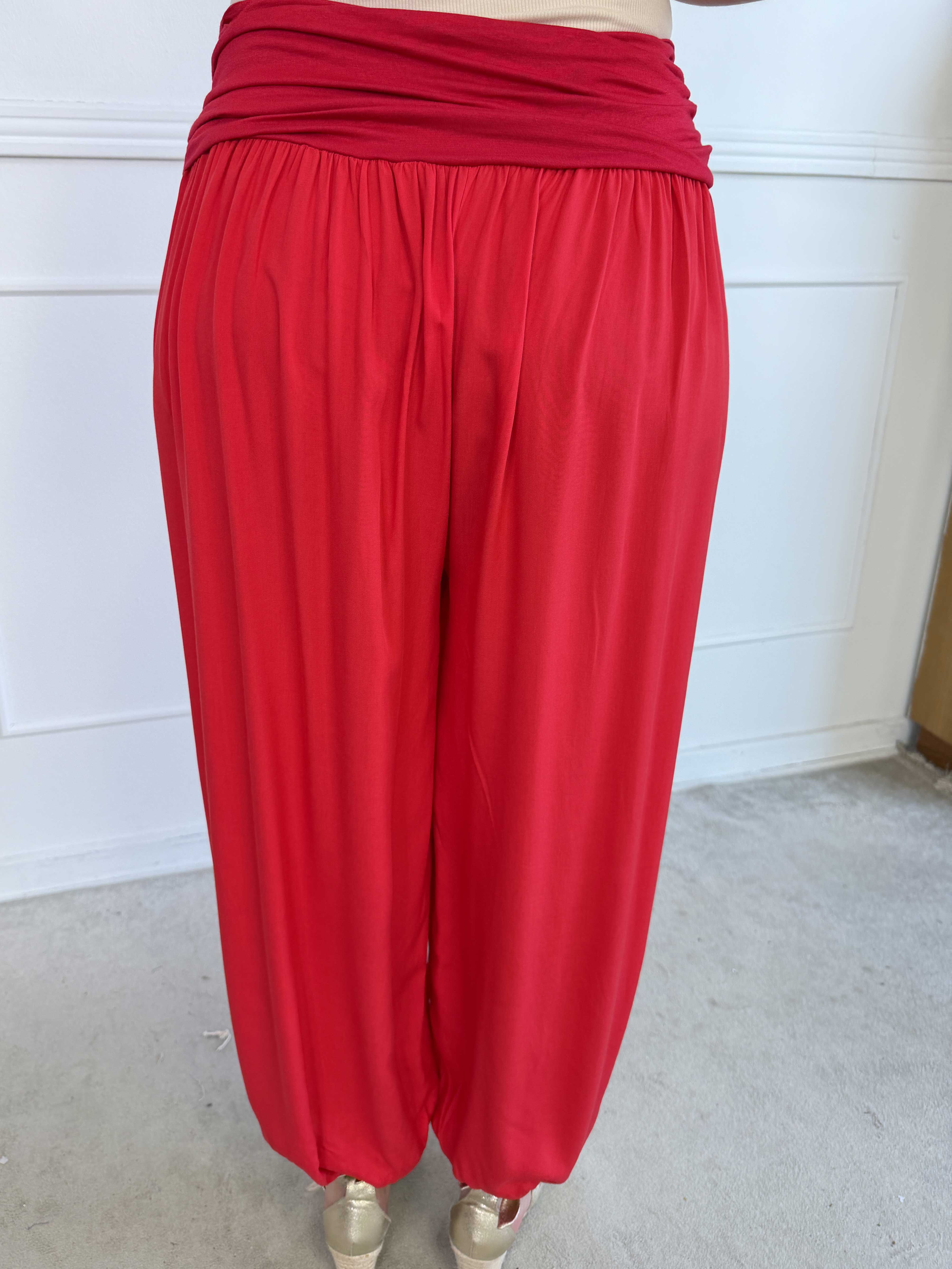 Lava - Plus size haremsbukser i viskose med elastikkant i livet