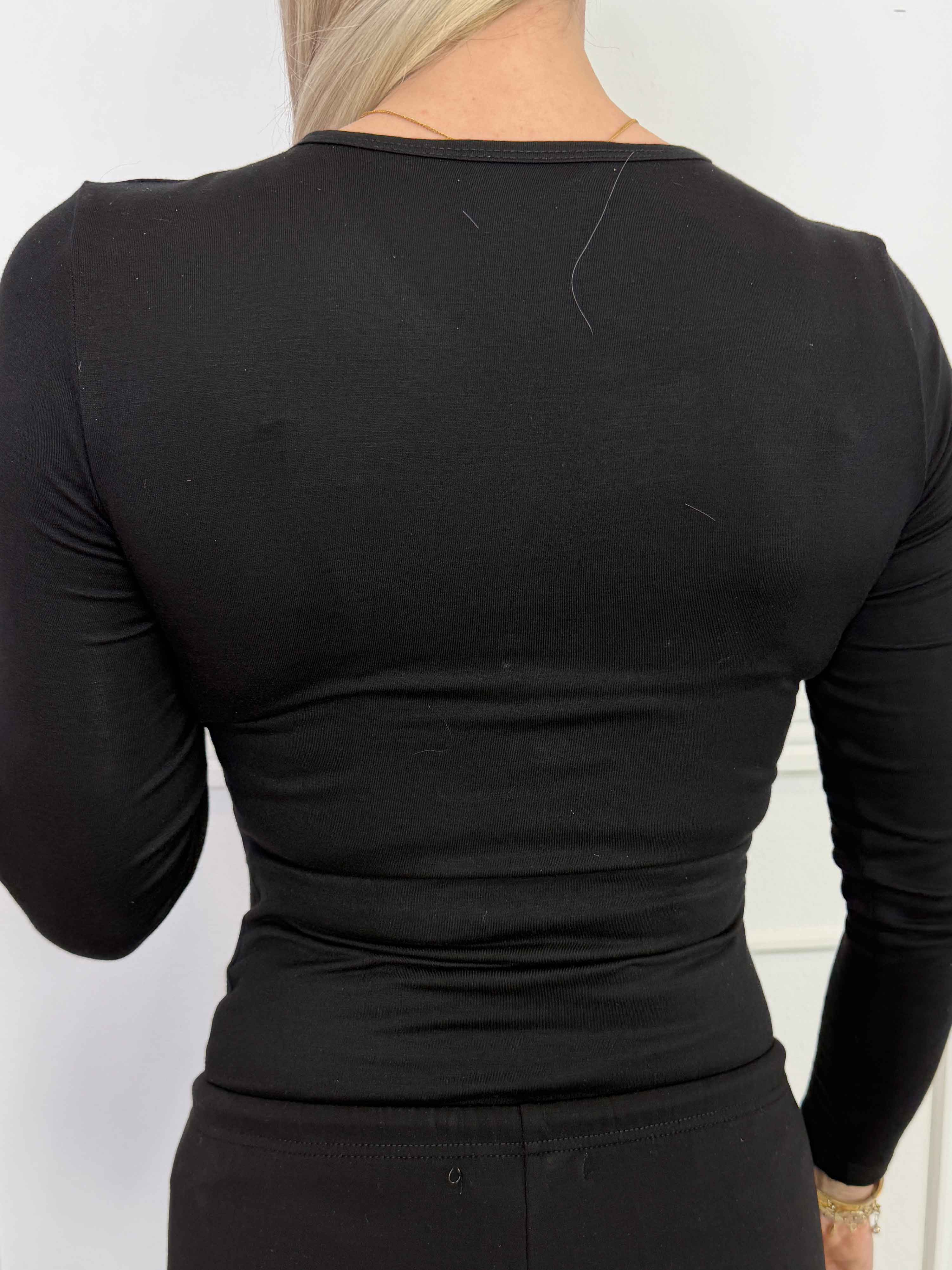 Othilia - Blød langærmet basis bluse