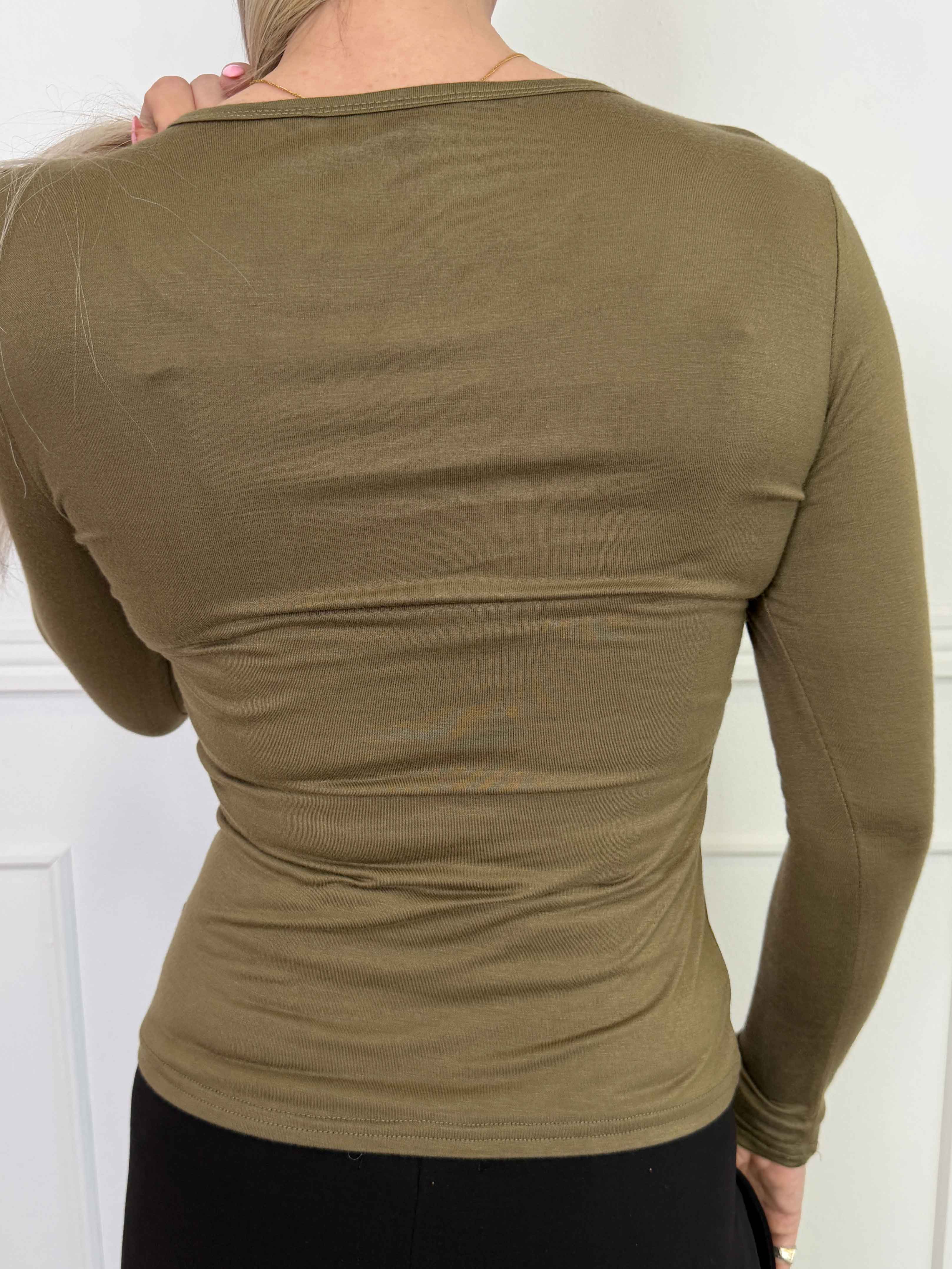 Othilia - Blød langærmet basis bluse