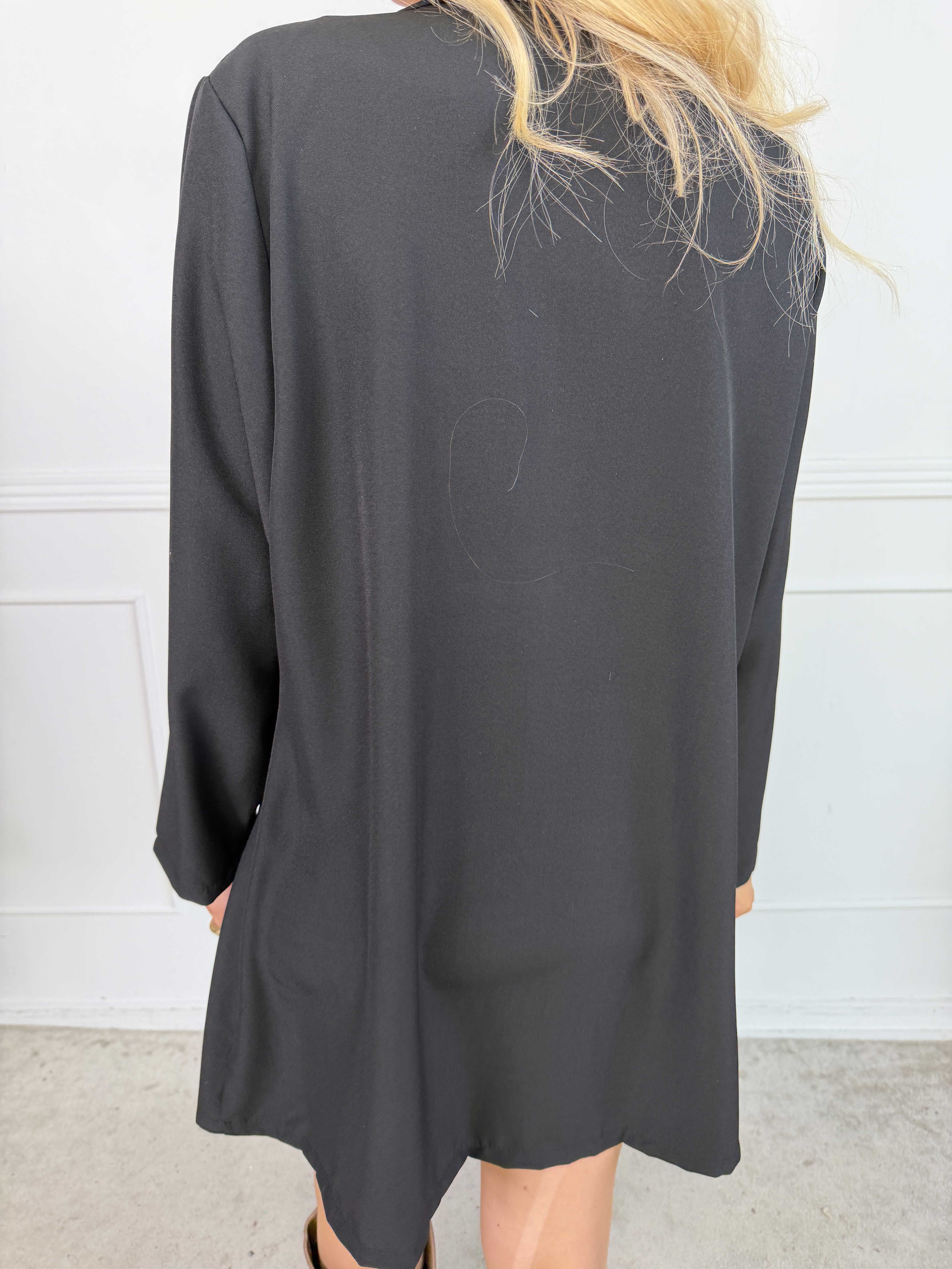 Lanthe Long Plain - Lang ensfarvet blazer