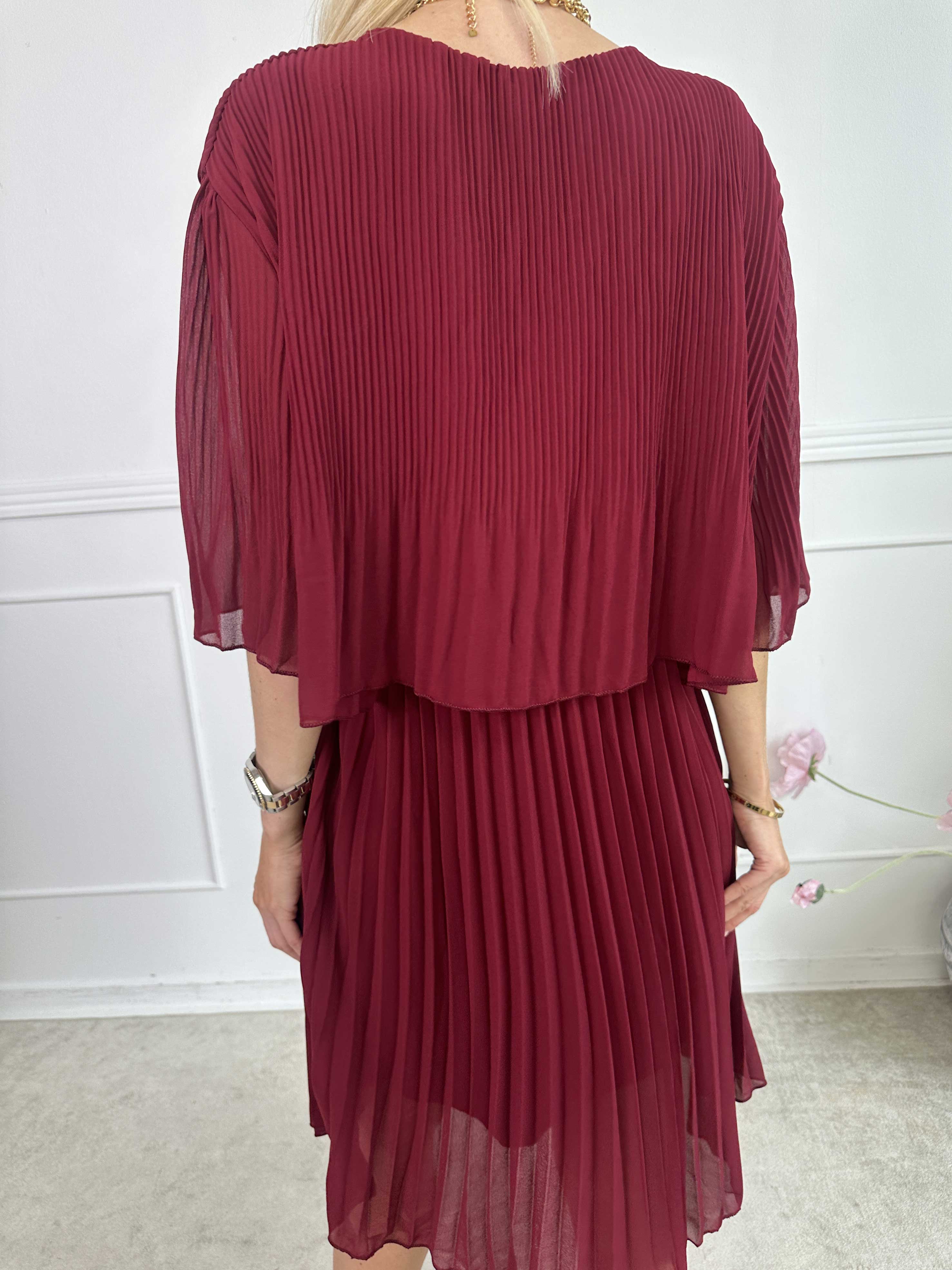 Kristina - Sød plisseret kjole med flæselag