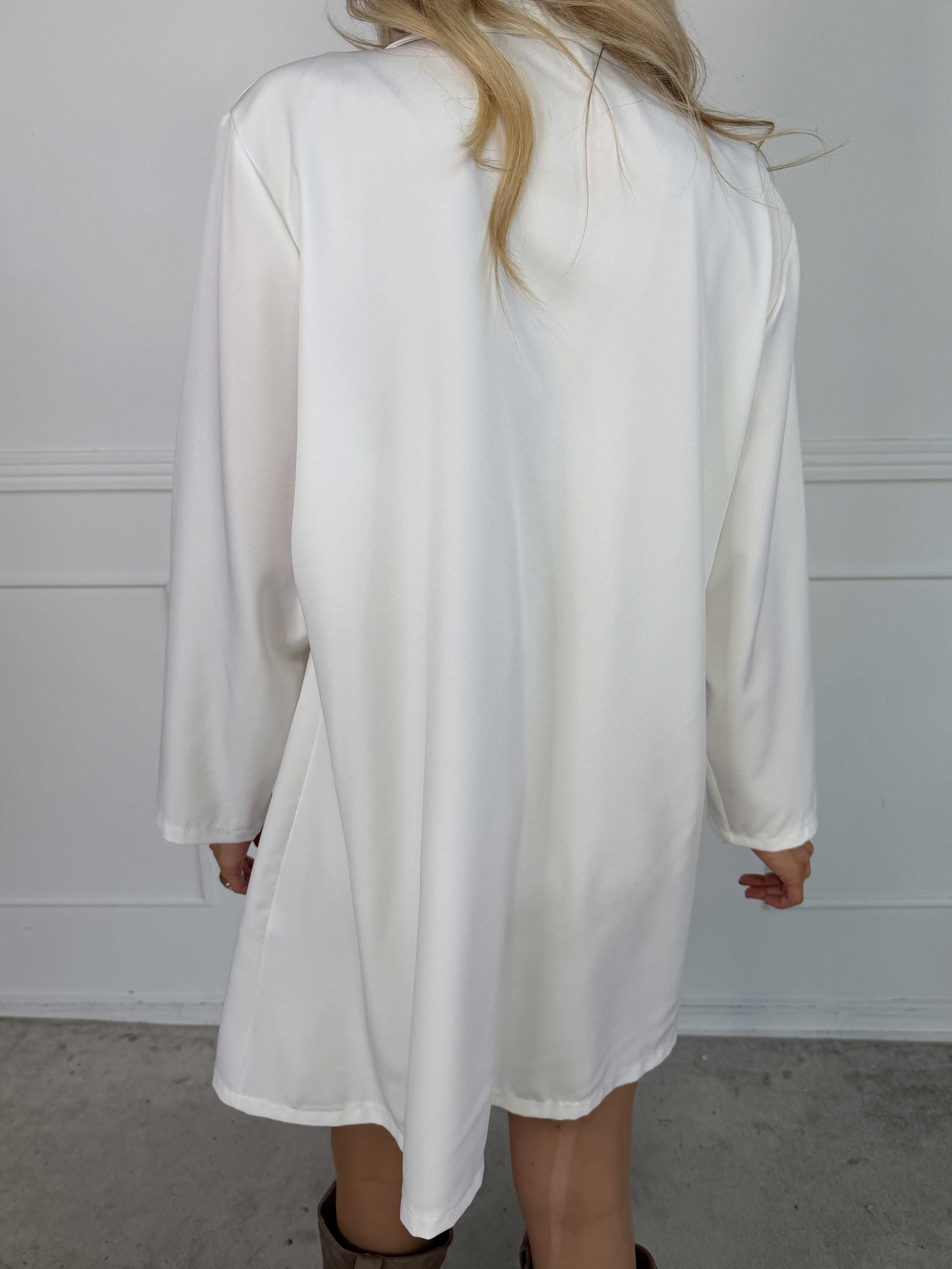 Lanthe Long Plain - Lang ensfarvet blazer