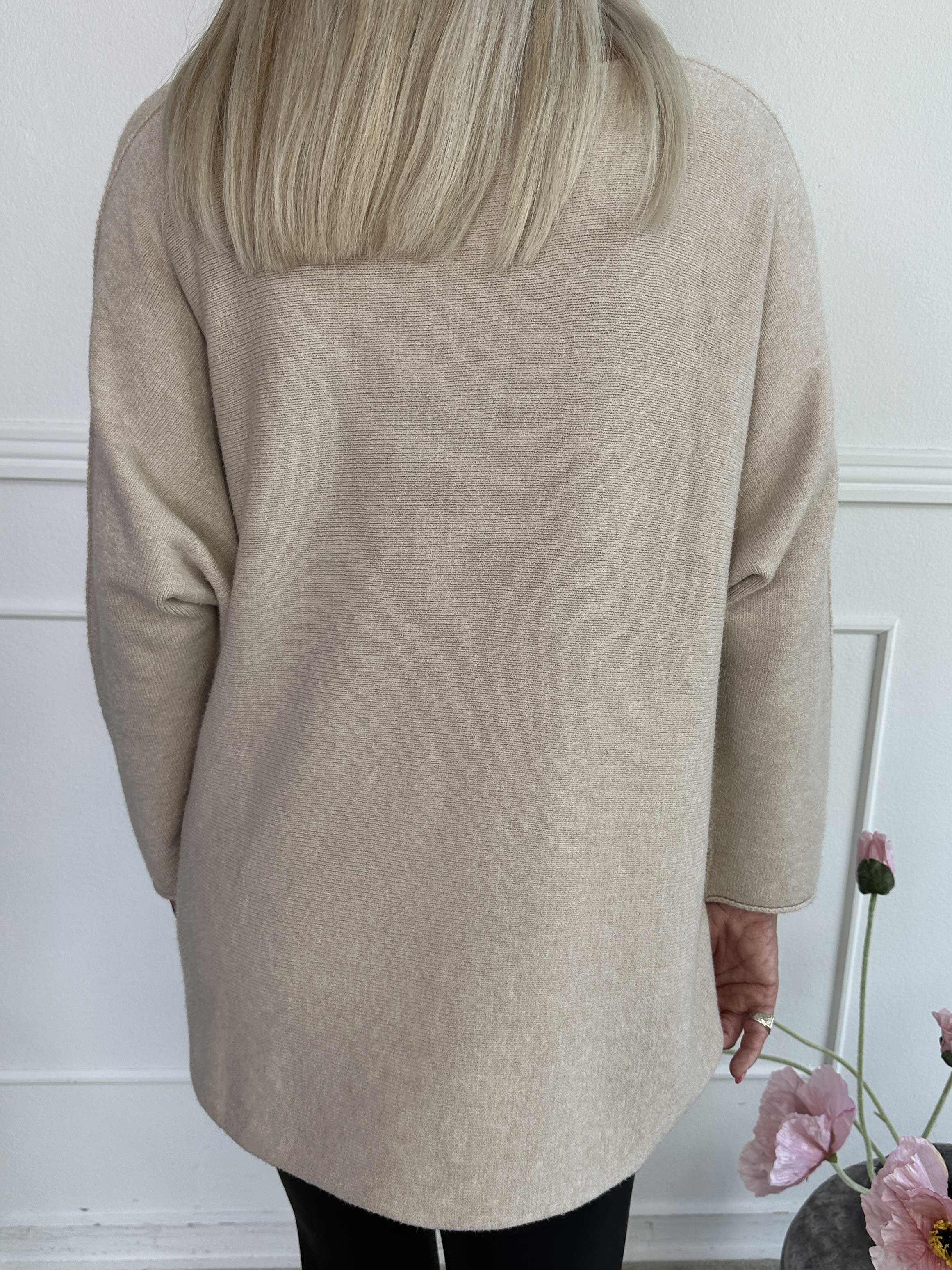 Mouse - Blød strikbluse med mickey tryk i leo