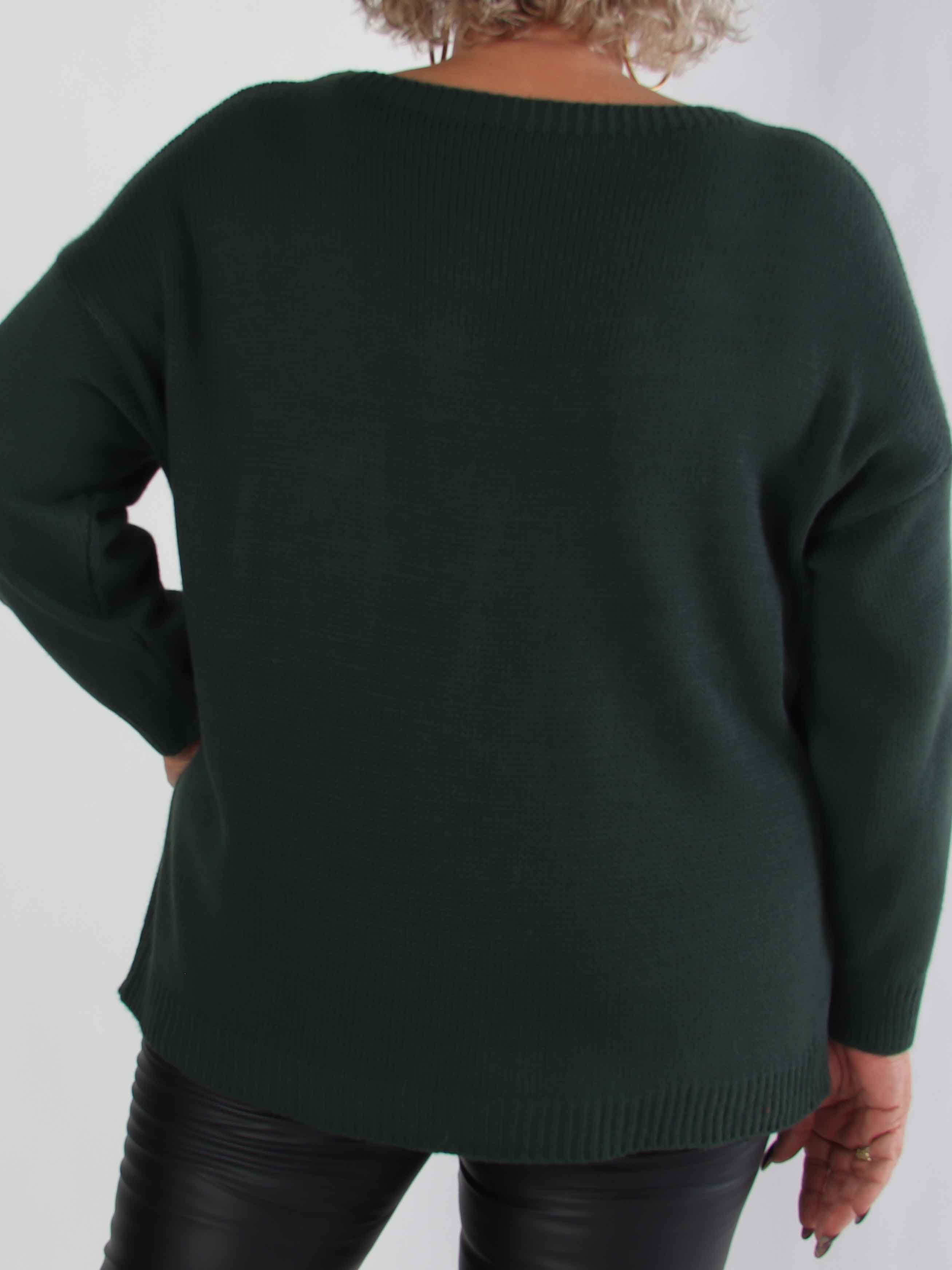 Merry - Plus size julestrik med guld skrift