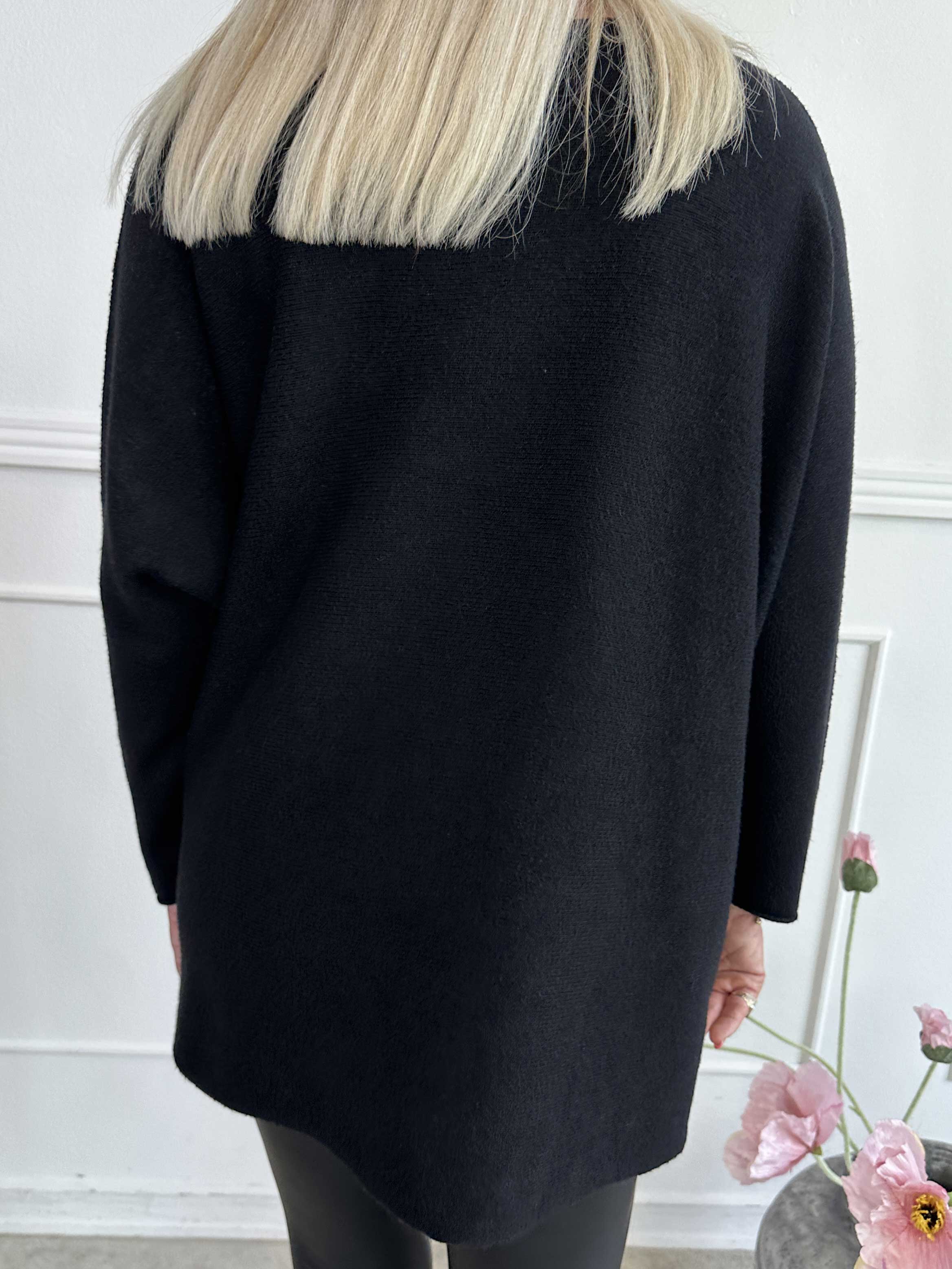 Mouse - Blød strikbluse med mickey tryk i leo