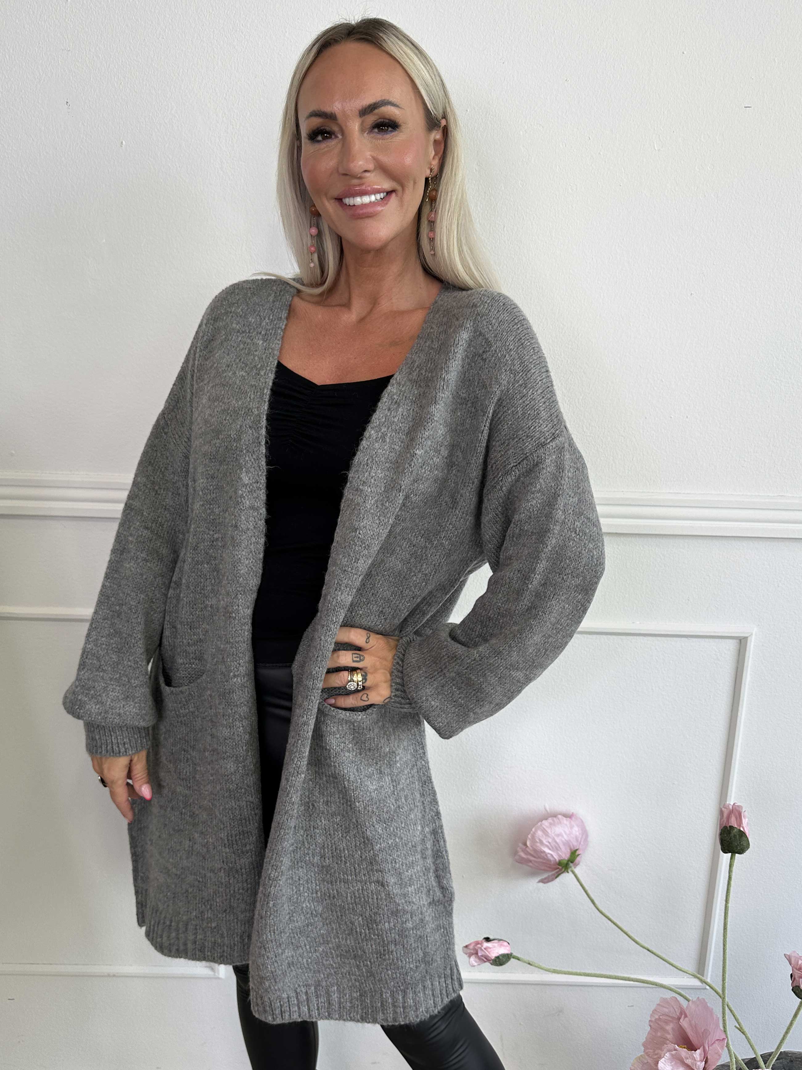 Valentine - Strikcardigan med lommer