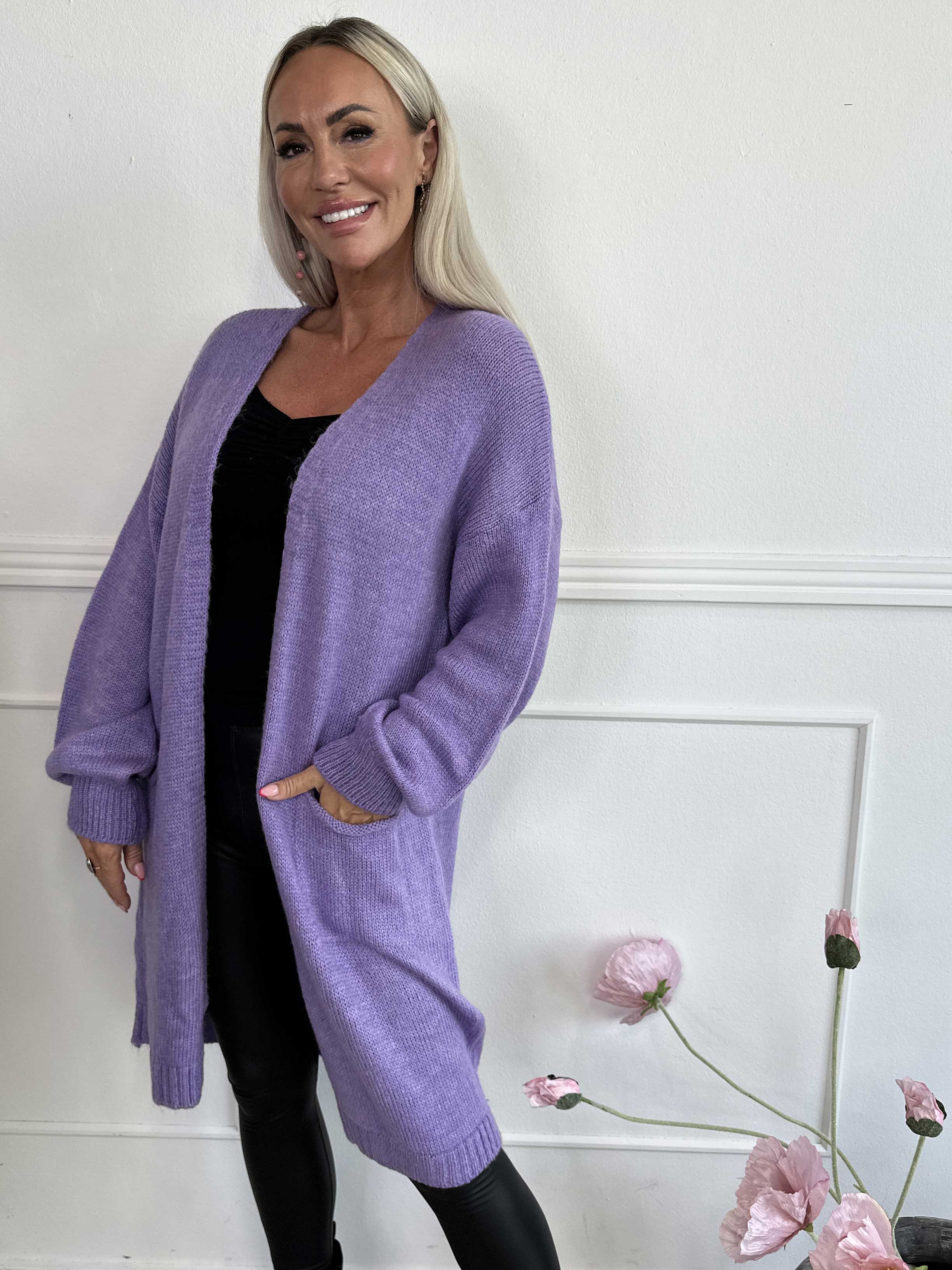 Valentine - Strikcardigan med lommer