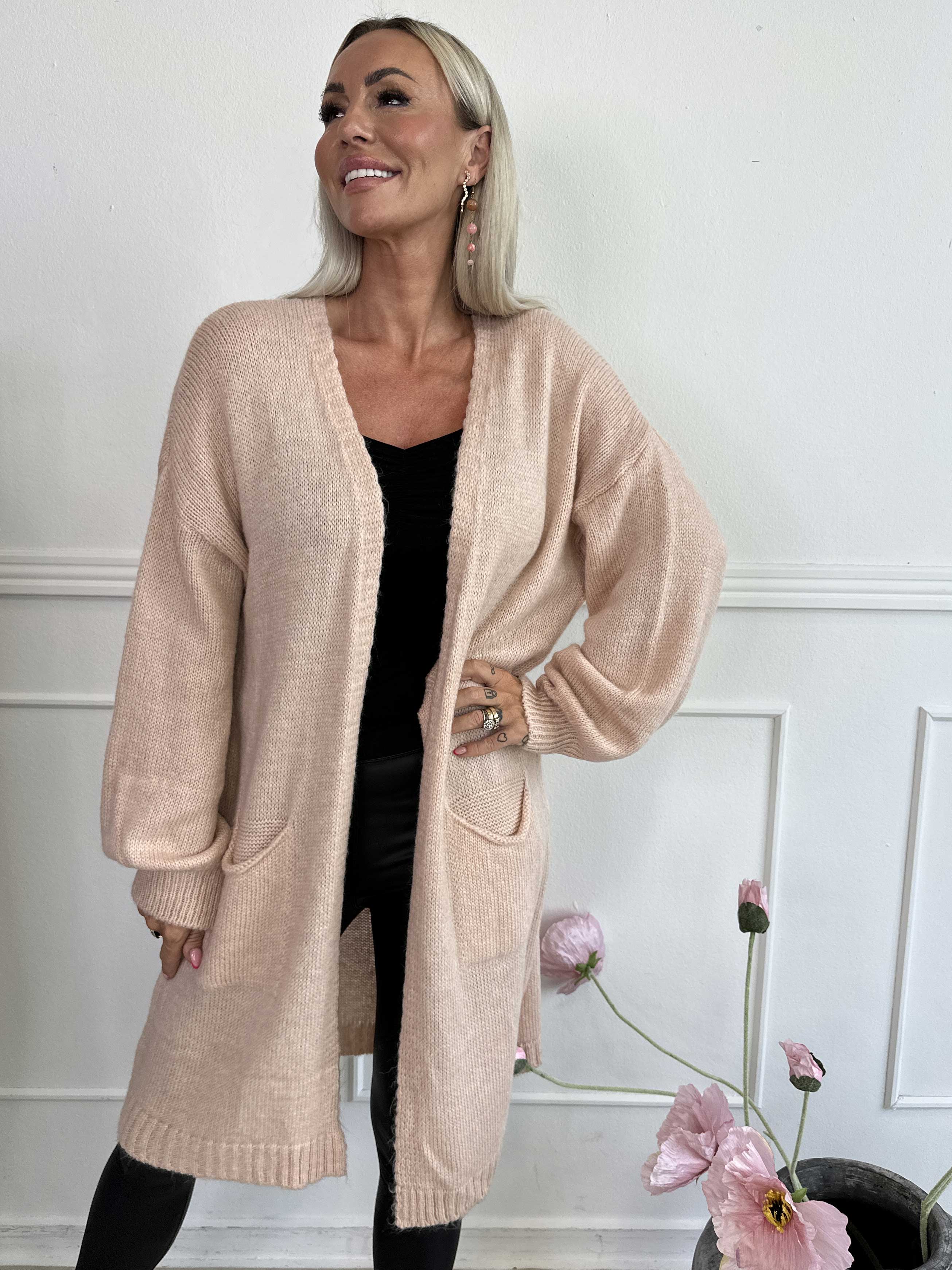 Valentine - Strikcardigan med lommer