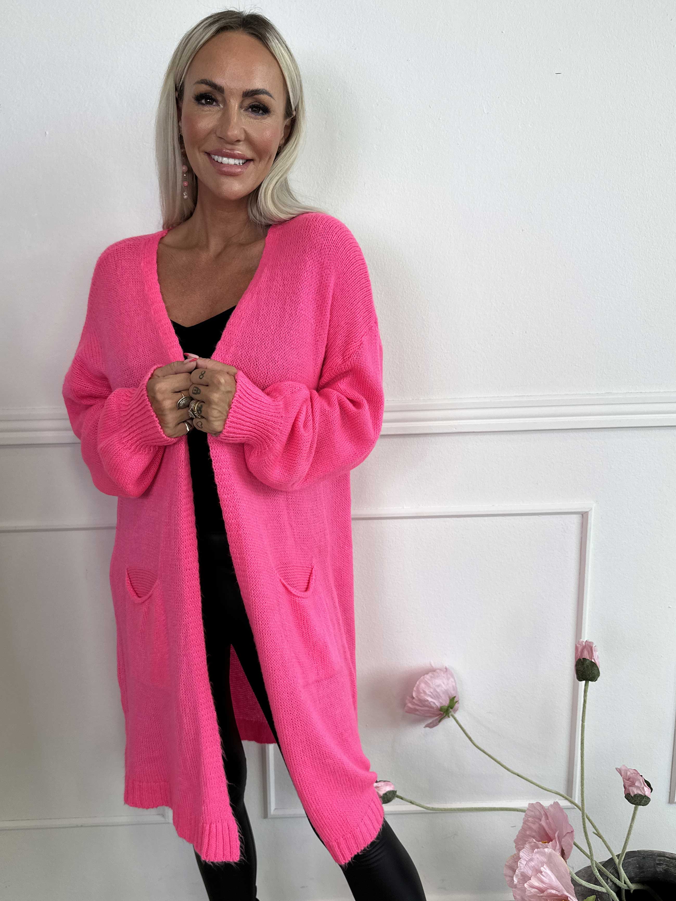 Valentine - Strikcardigan med lommer