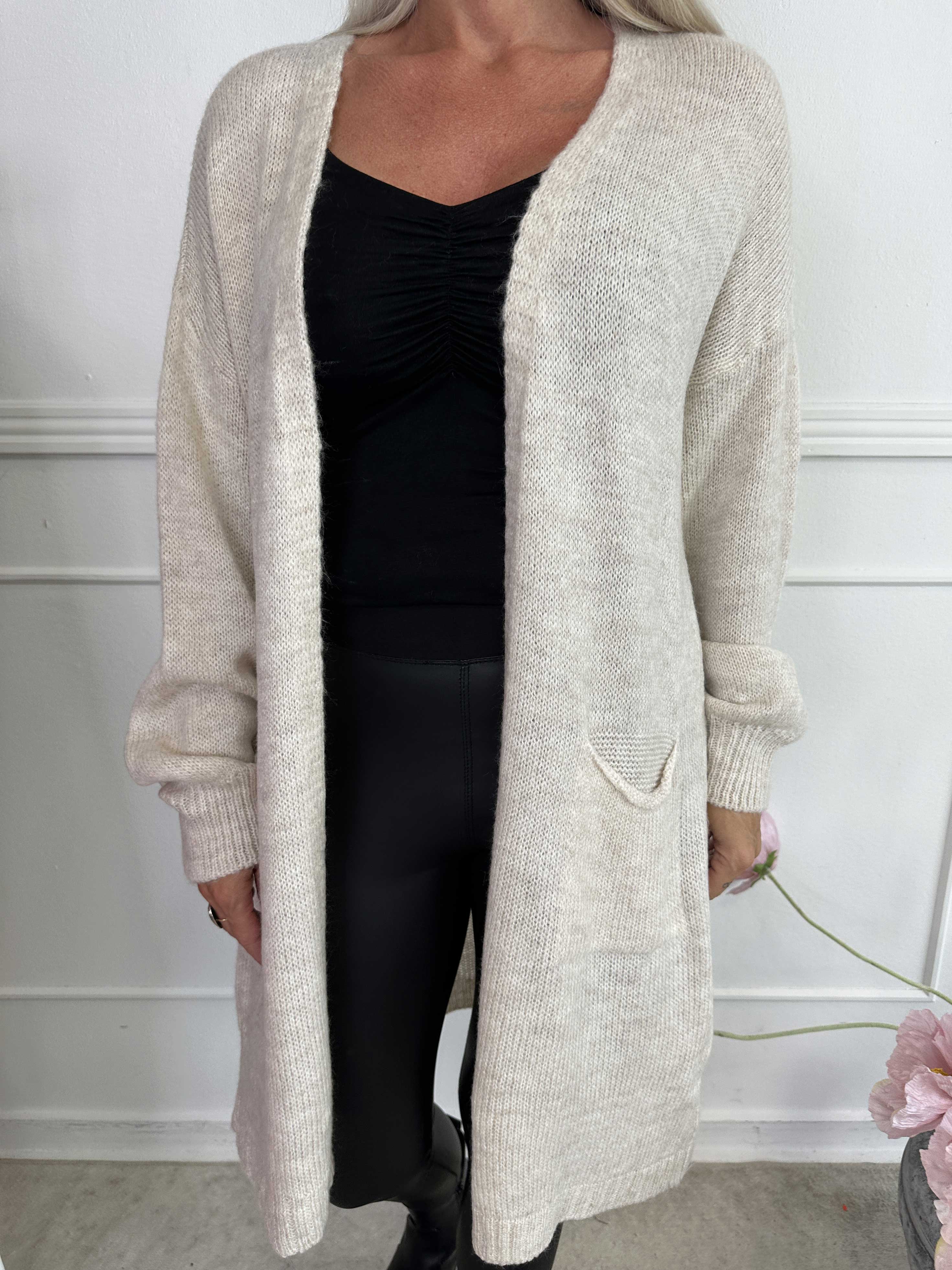 Valentine - Strikcardigan med lommer