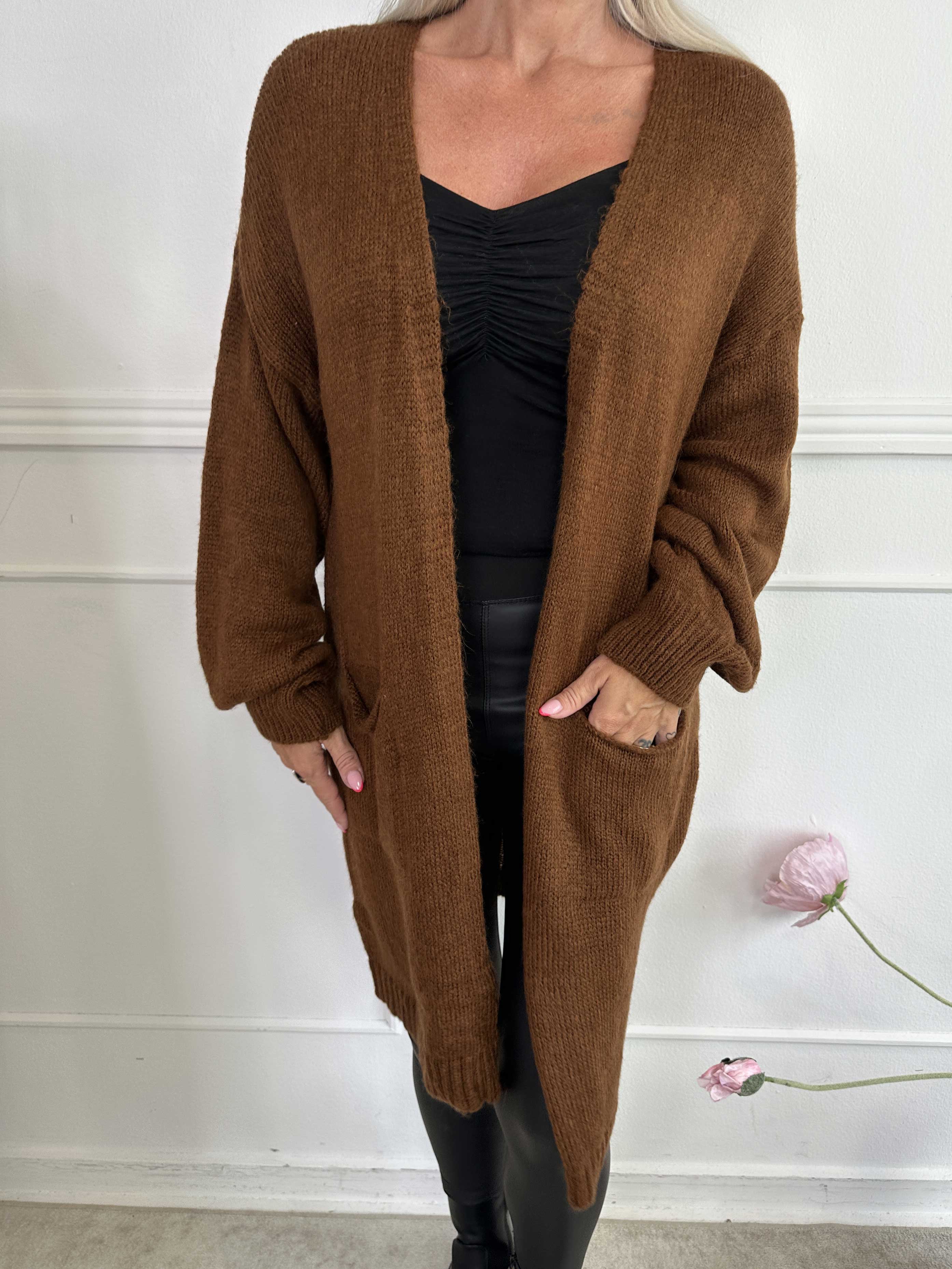 Valentine - Strikcardigan med lommer