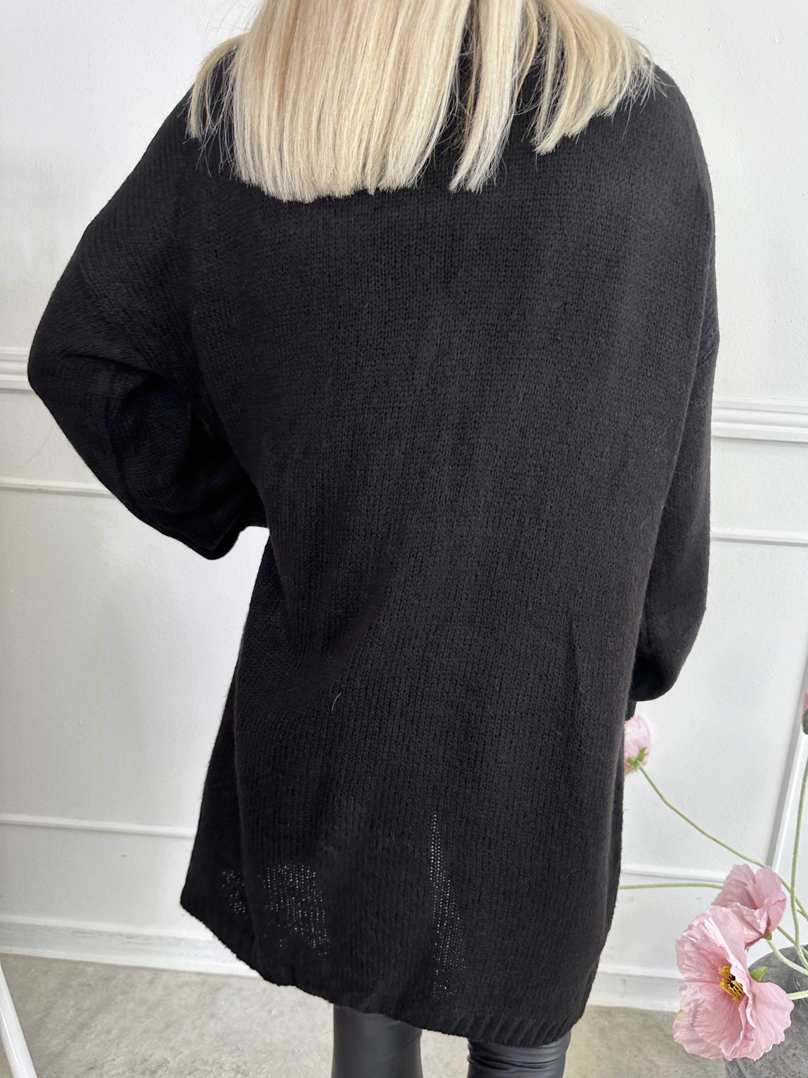 Valentine - Strikcardigan med lommer