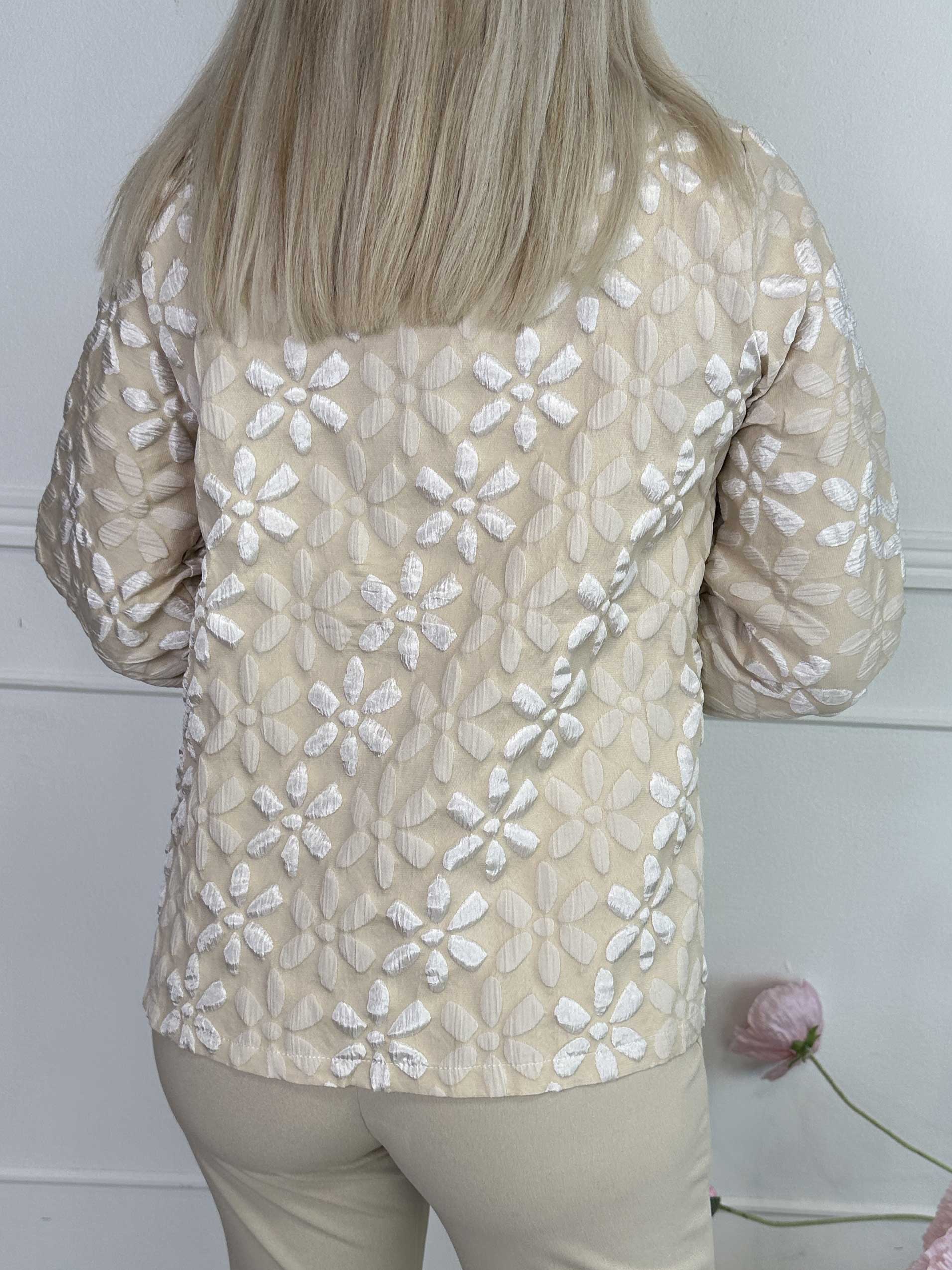 Bethany - Let skjortejakke med blomstermotiver