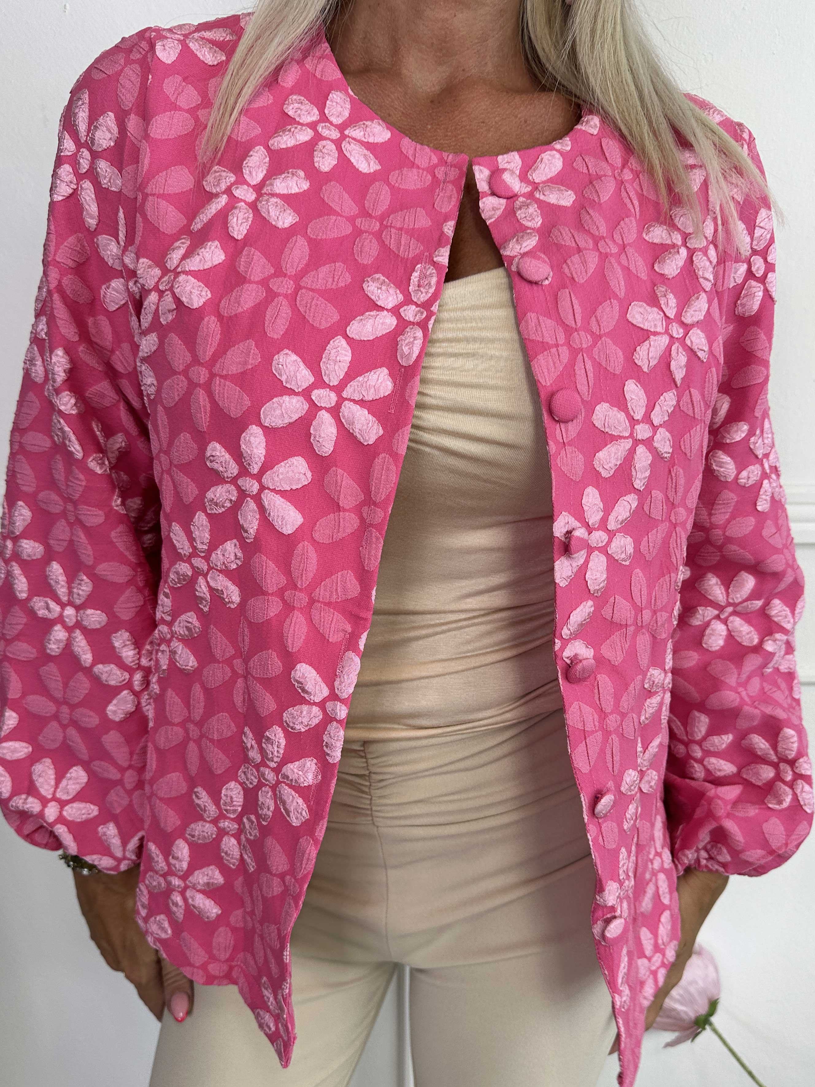 Bethany - Let skjortejakke med blomstermotiver