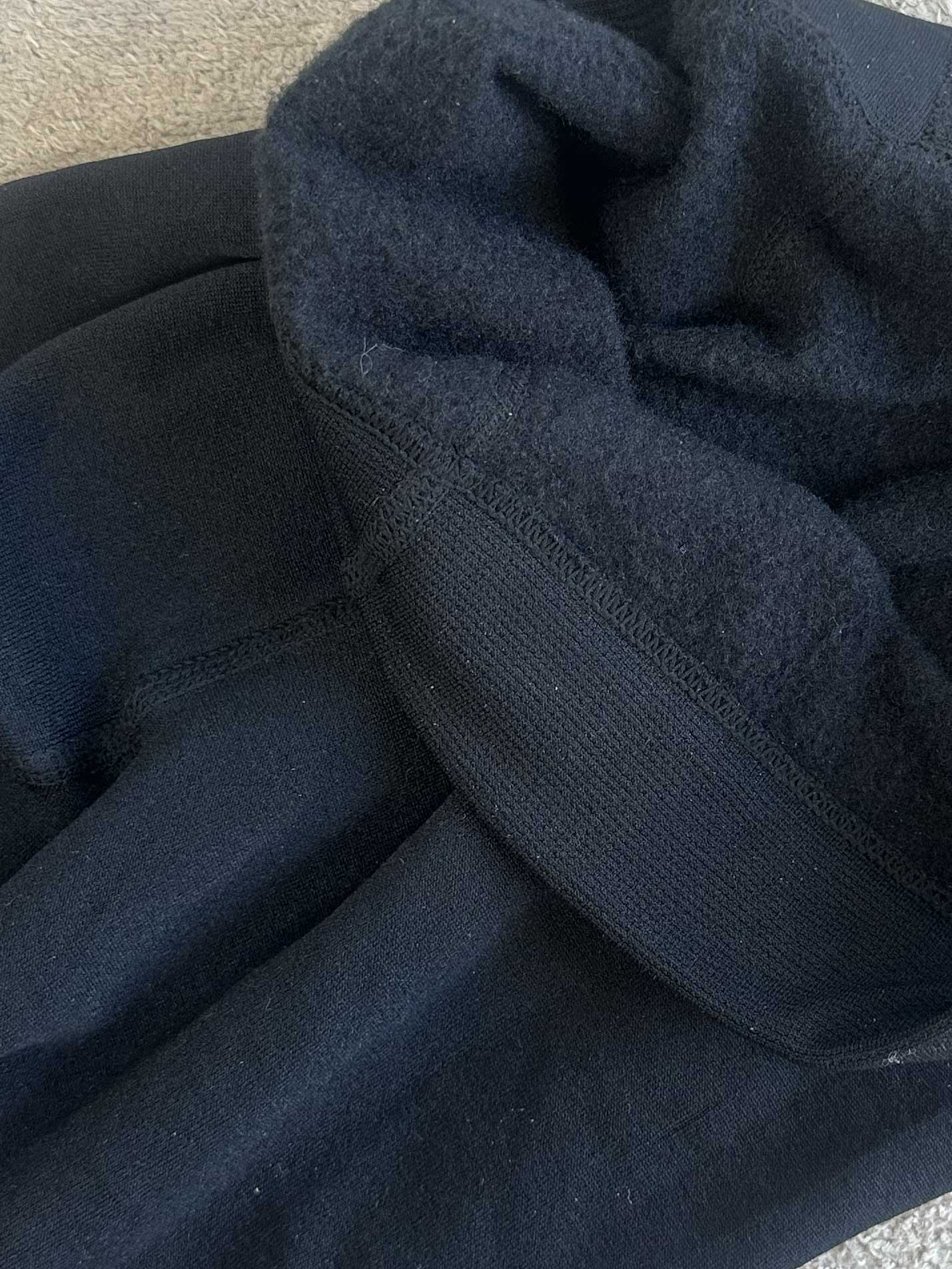 Sibel - Sorte elastiske strømpebukser med foer