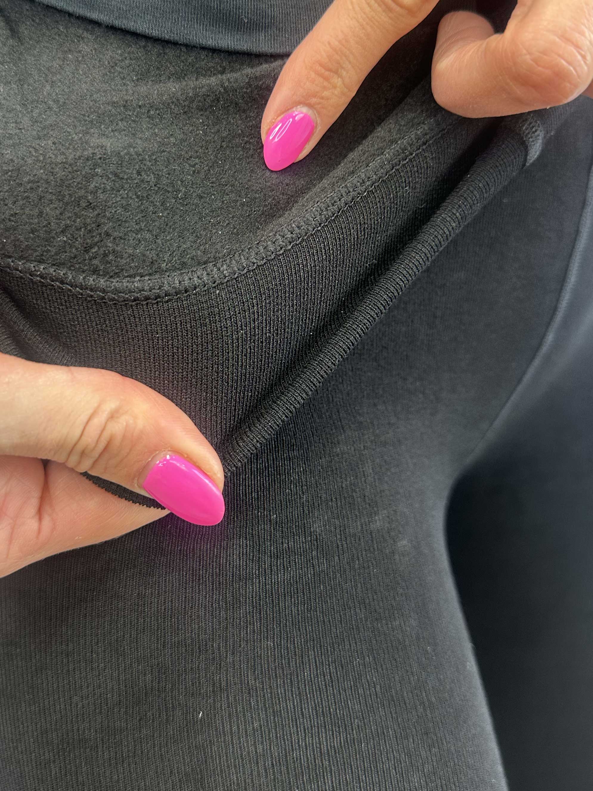 Viktoria - Sorte elastiske strømpebukser med foer