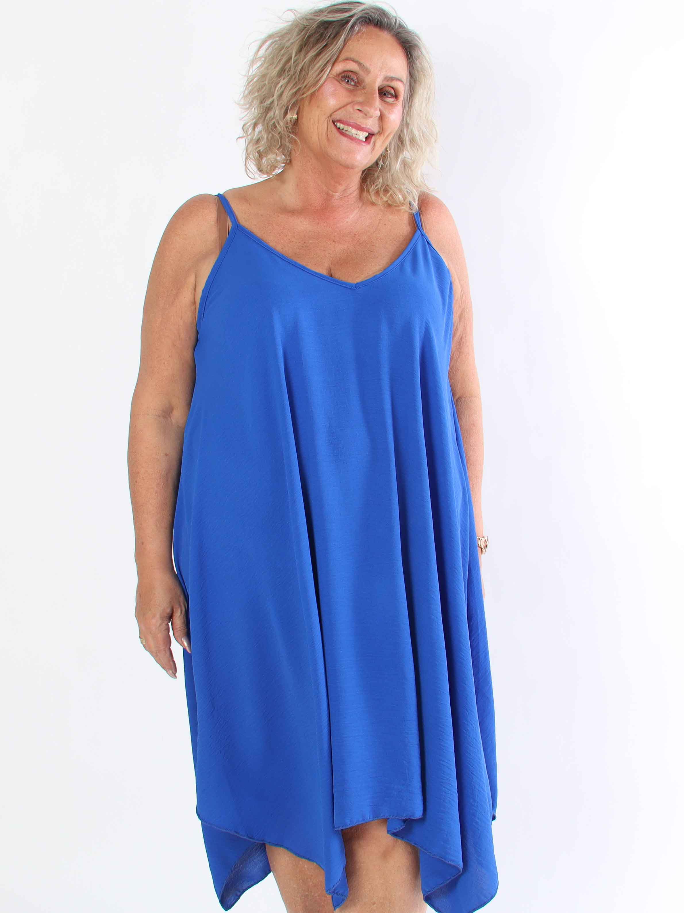 Galadriel - Sød let plus size stropkjole i viskose