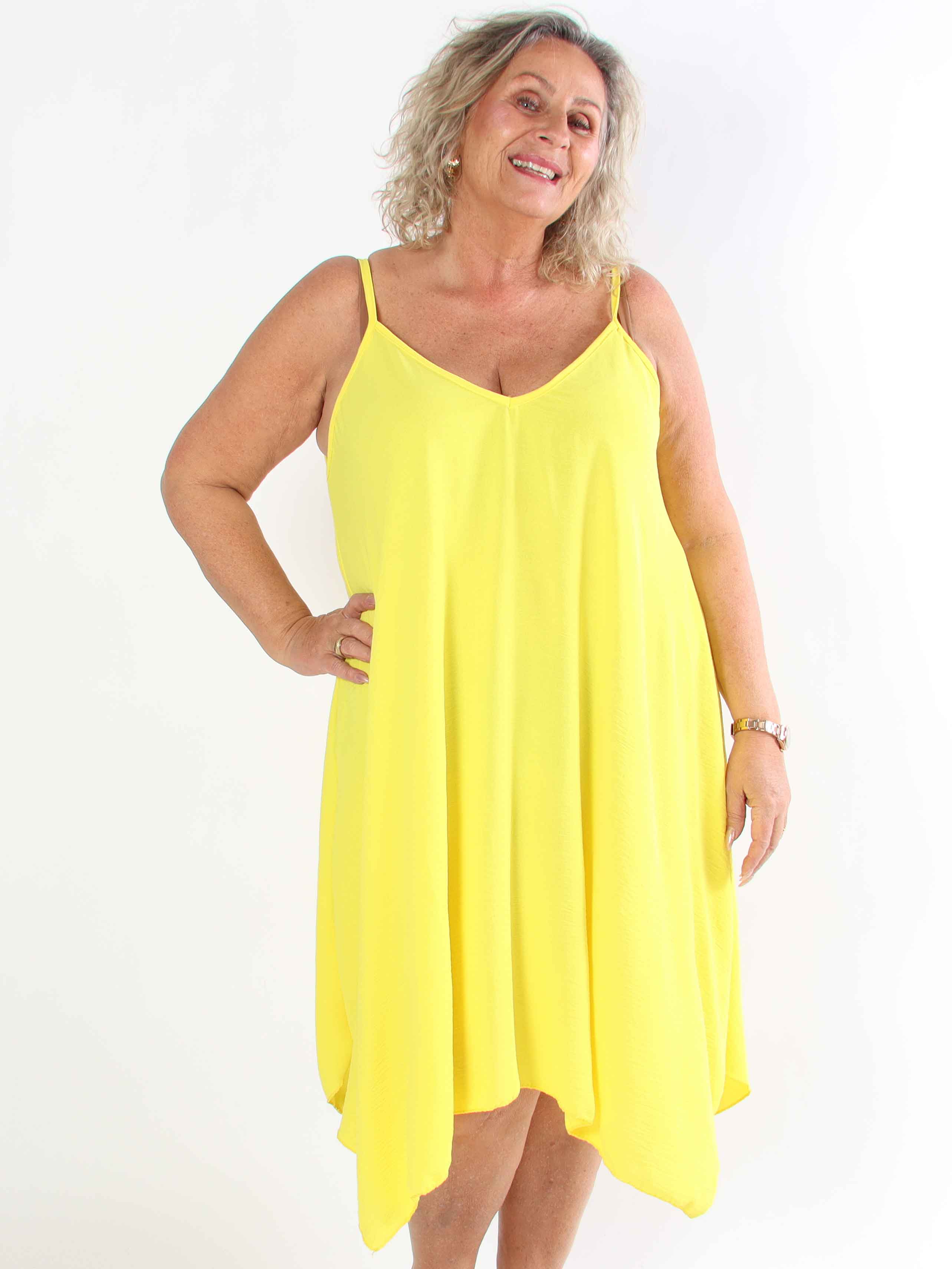 Galadriel - Sød let plus size stropkjole i viskose