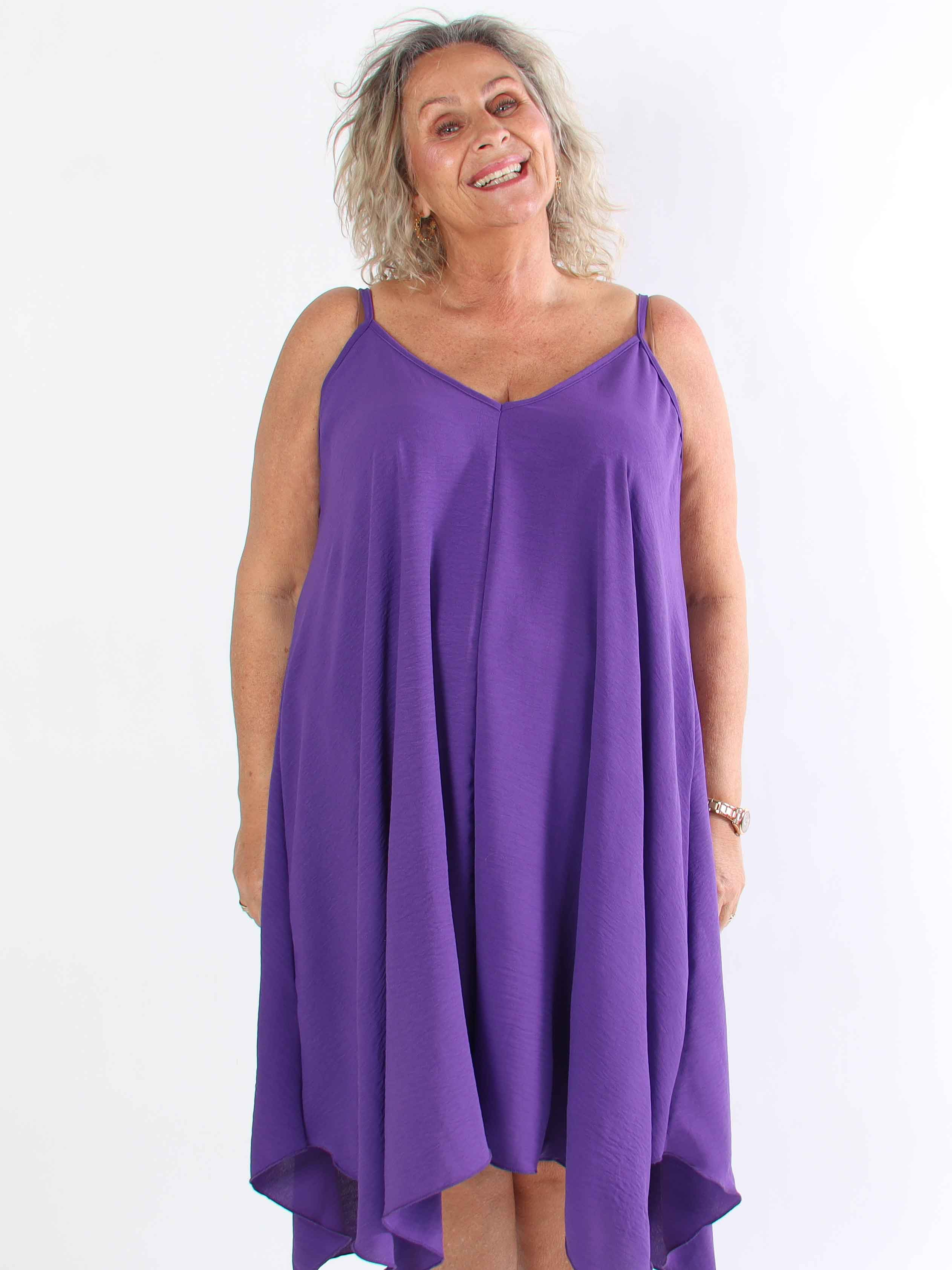 Galadriel - Sød let plus size stropkjole i viskose