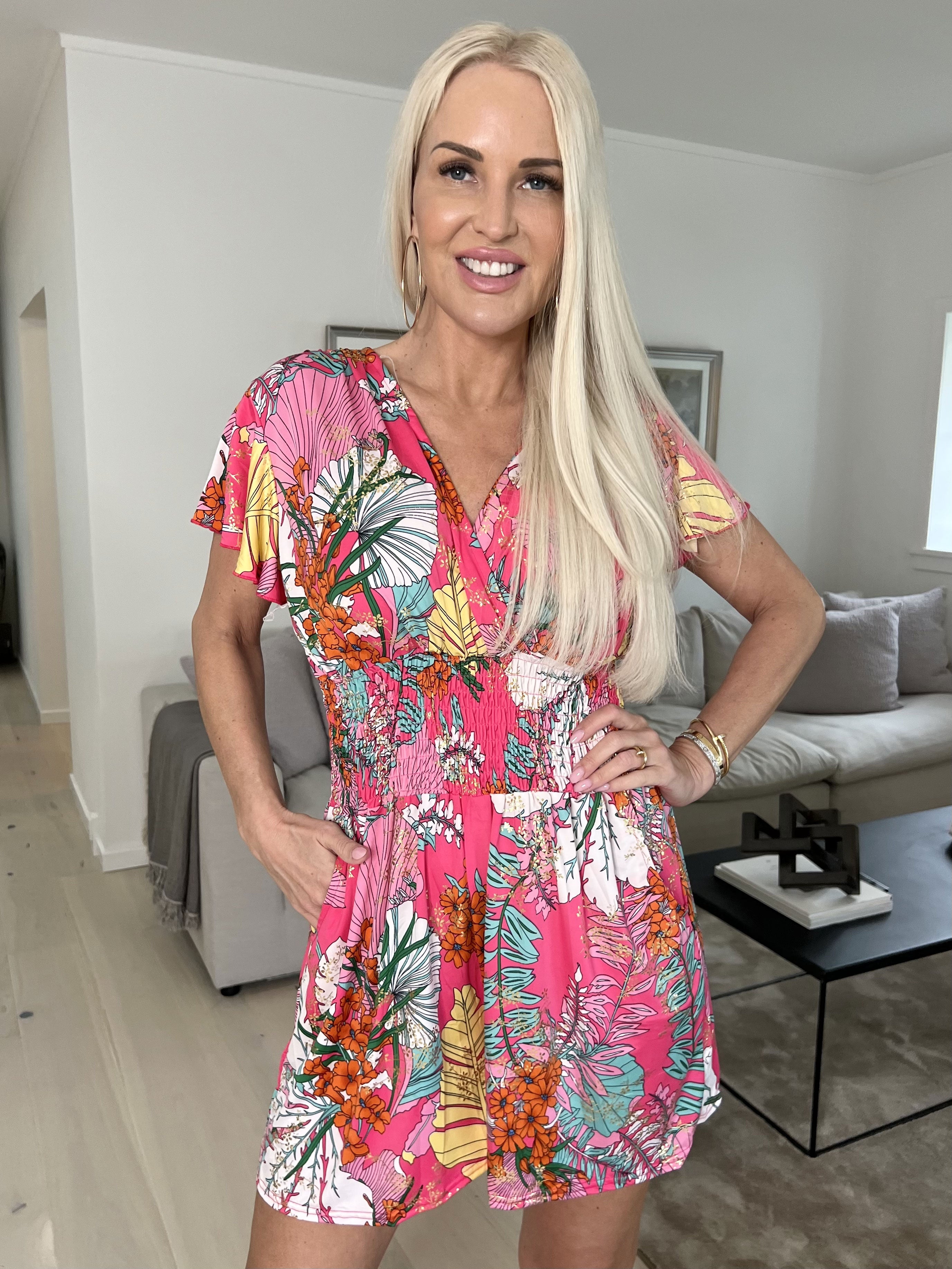 Pams Botanic Playsuit O/B - Mønstret elastisk buksedragt