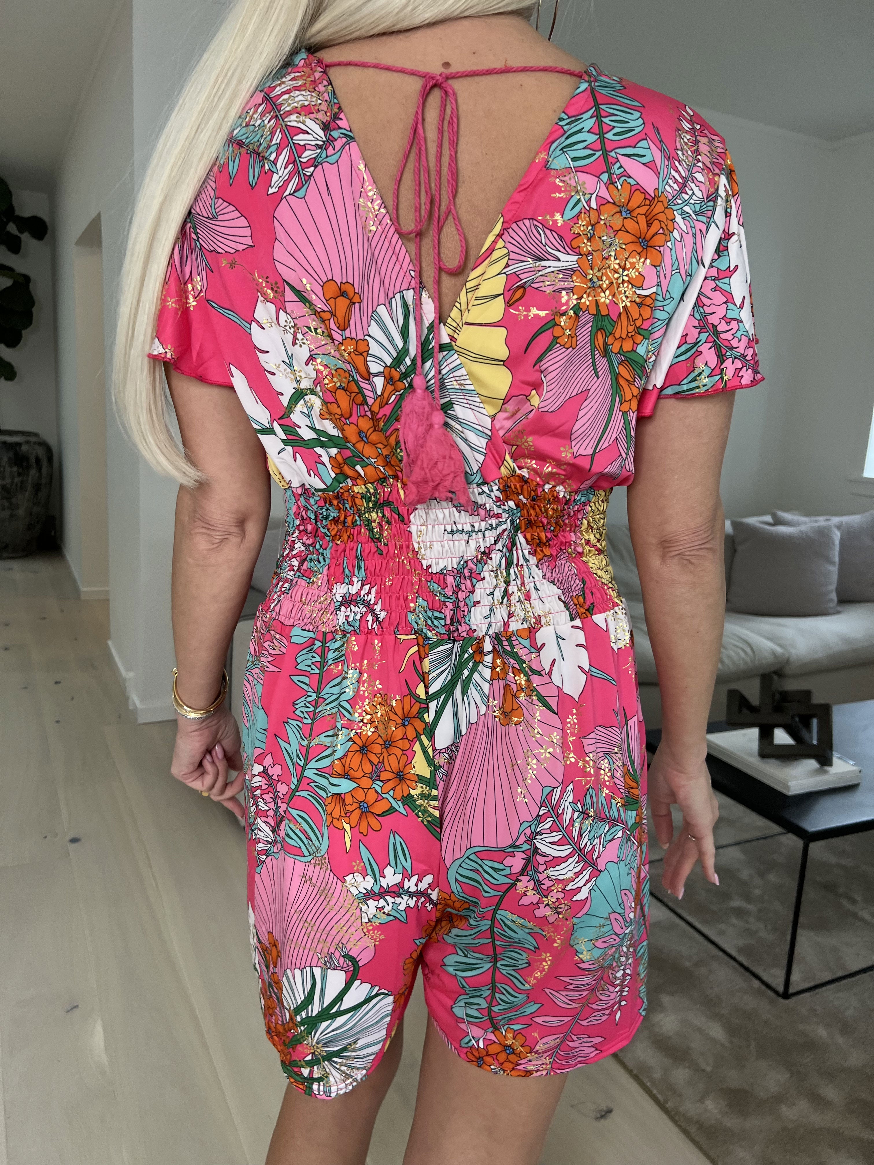 Pams Botanic Playsuit O/B - Mønstret elastisk buksedragt