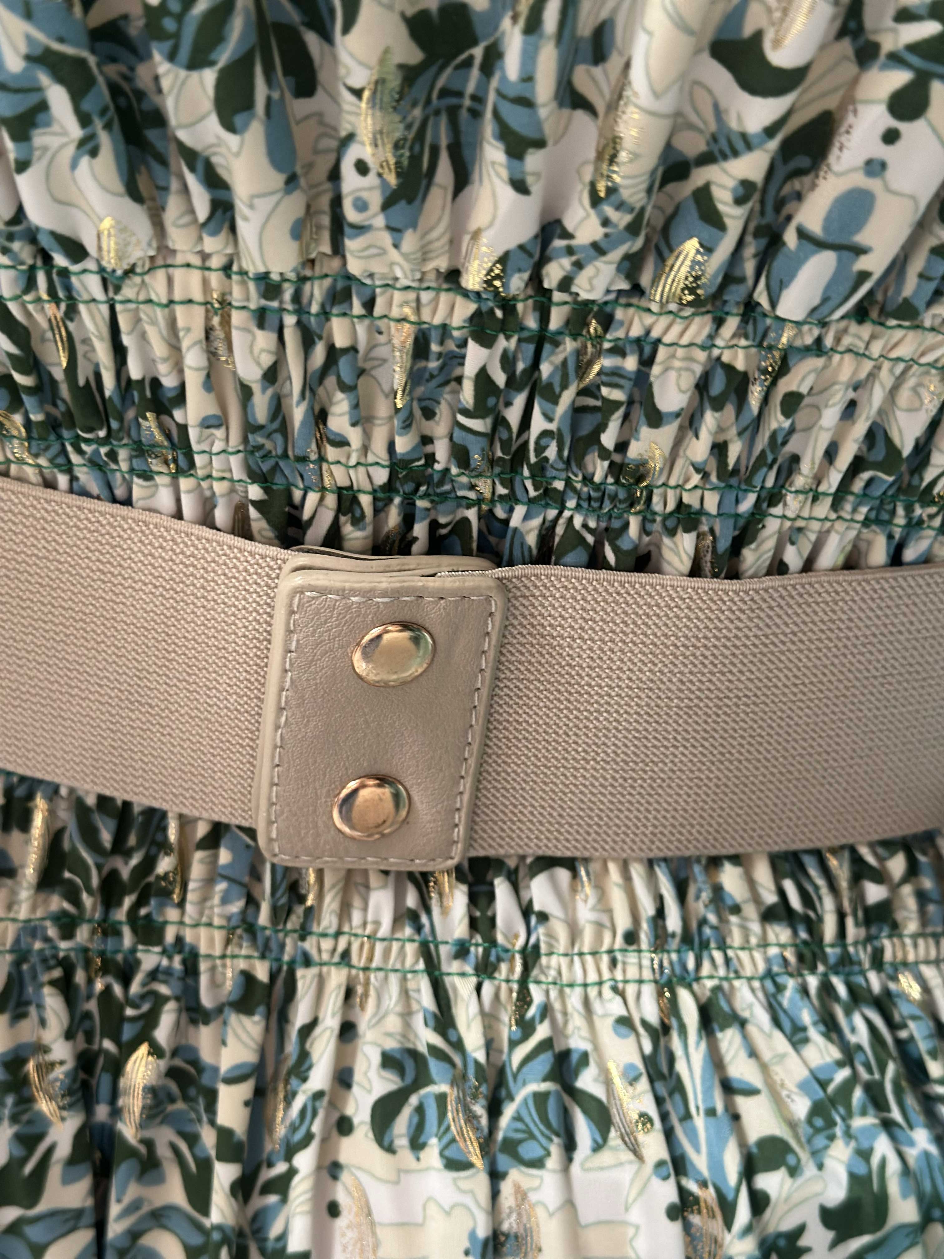 Indira - Elastisk taljebælte med guldspænde