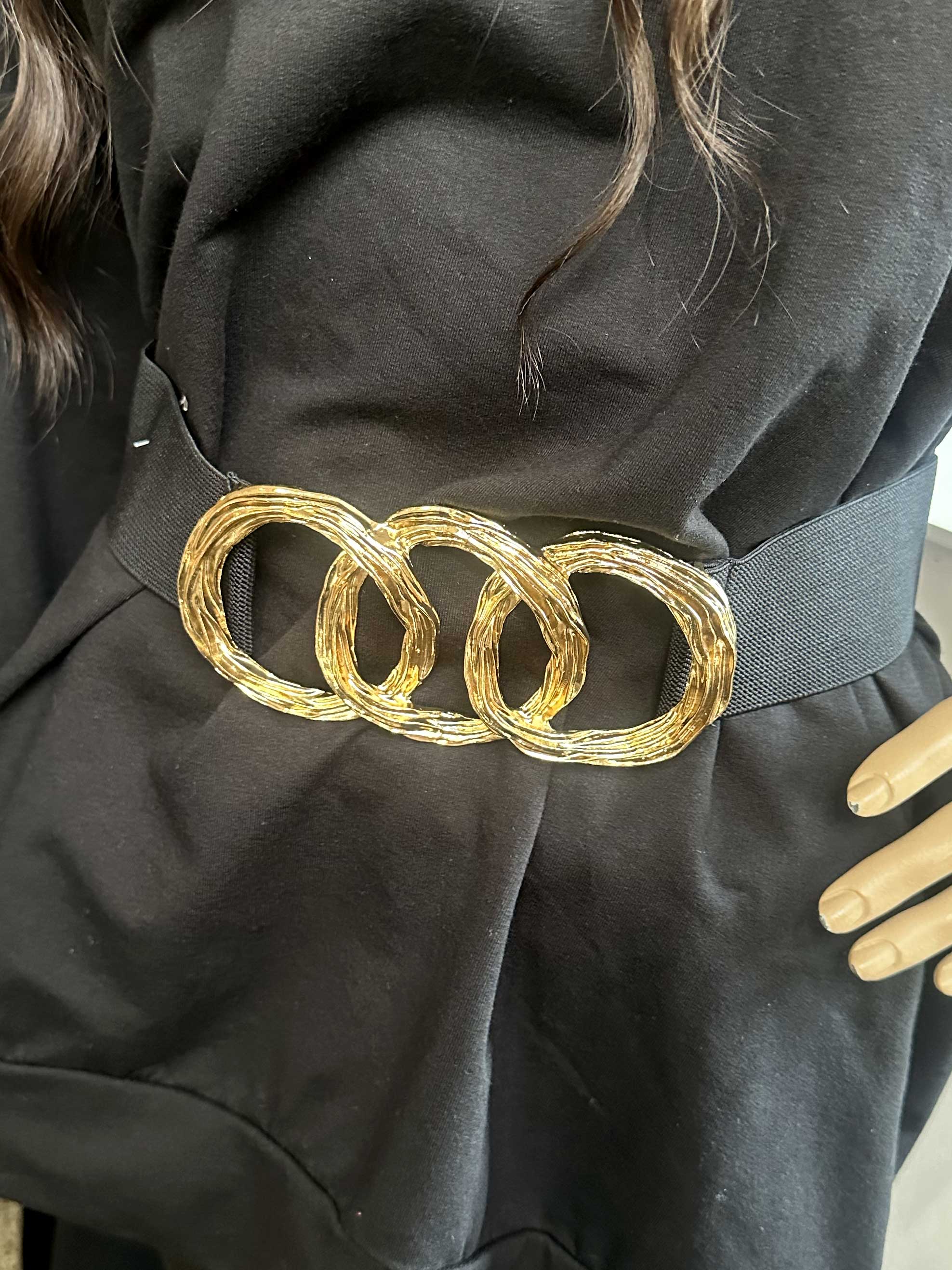 Indira - Elastisk taljebælte med guldspænde