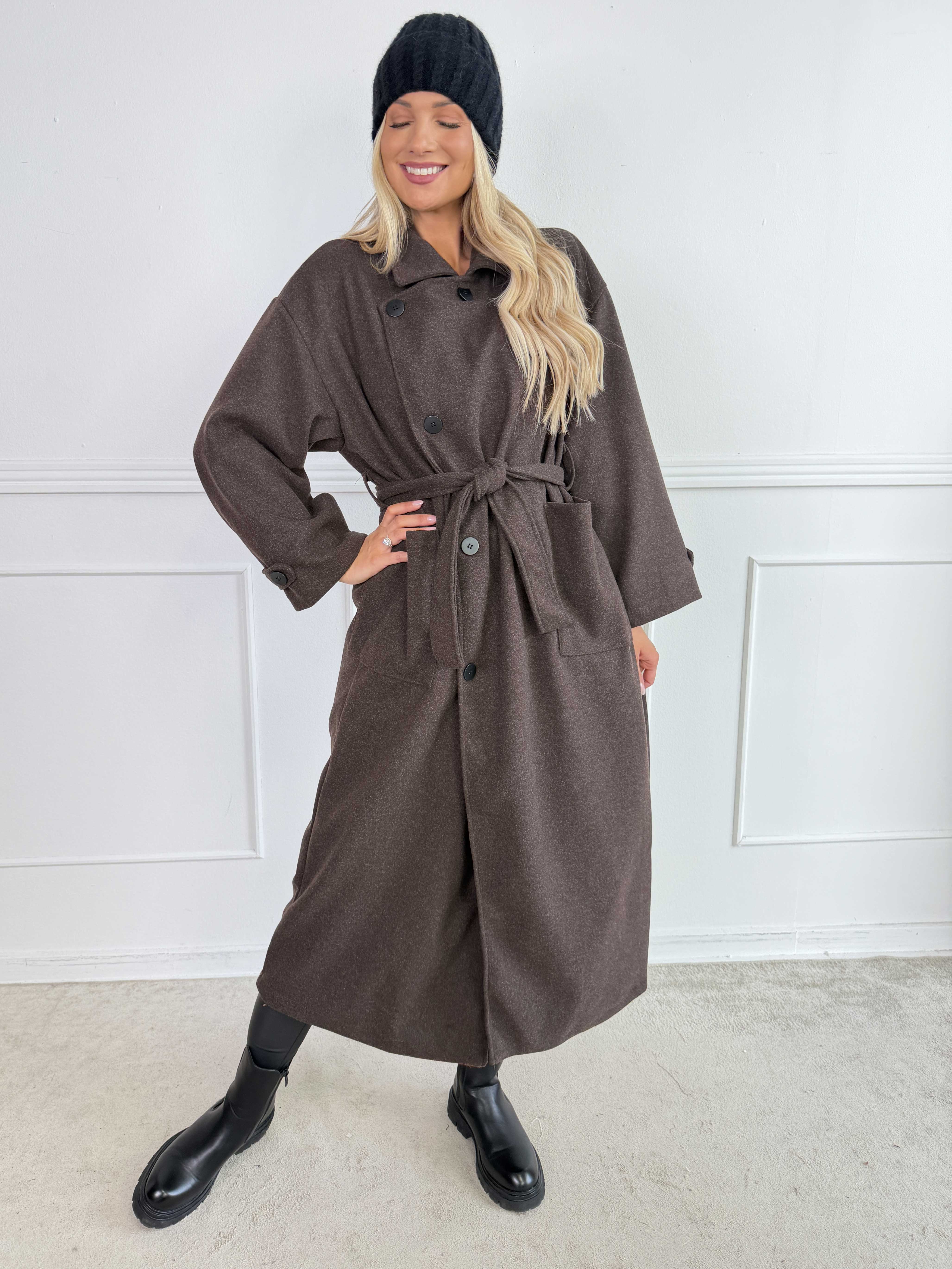 Gianna - Stilfuld og blød trenchcoat med store lommer
