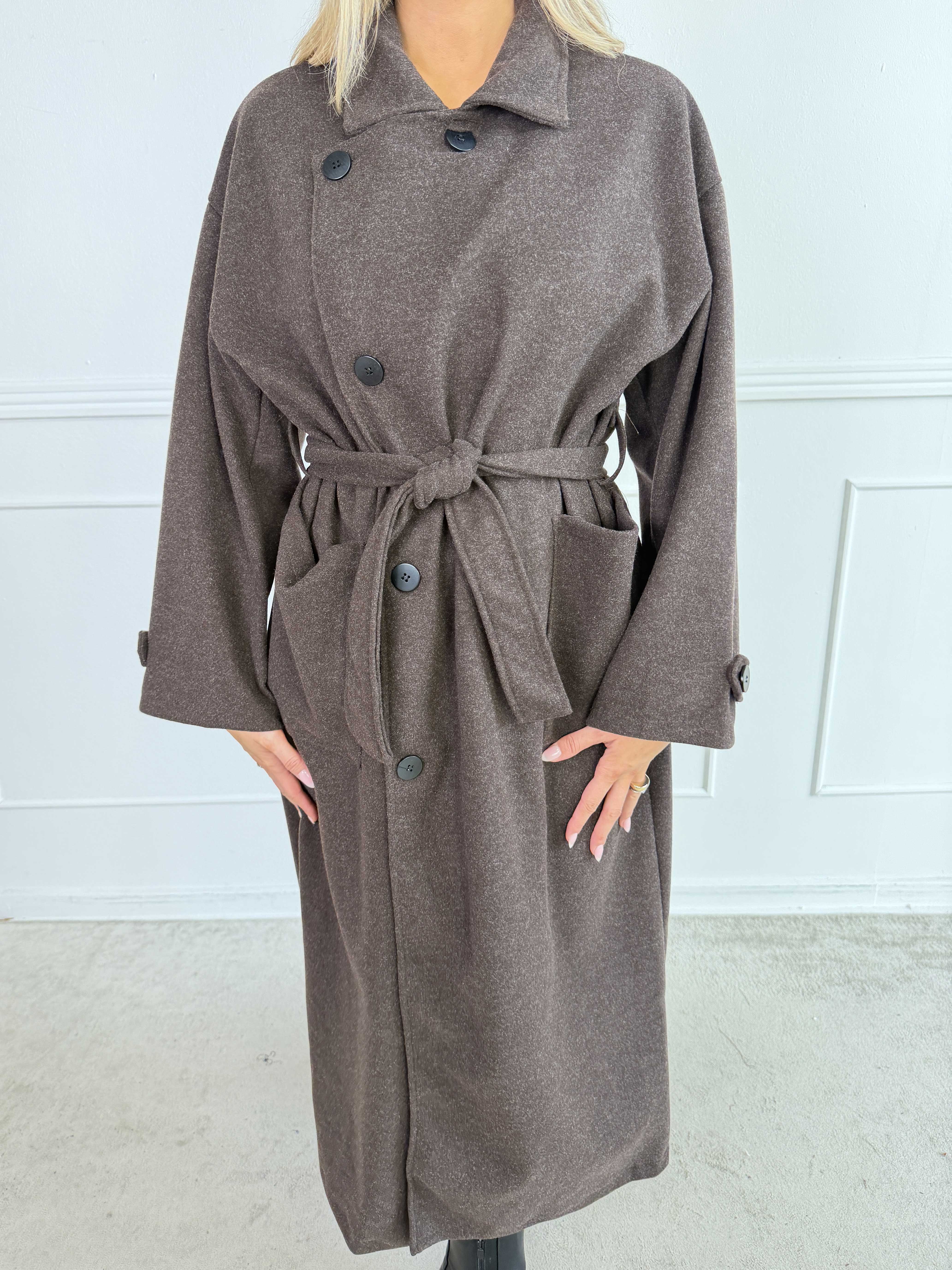 Gianna - Stilfuld og blød trenchcoat med store lommer