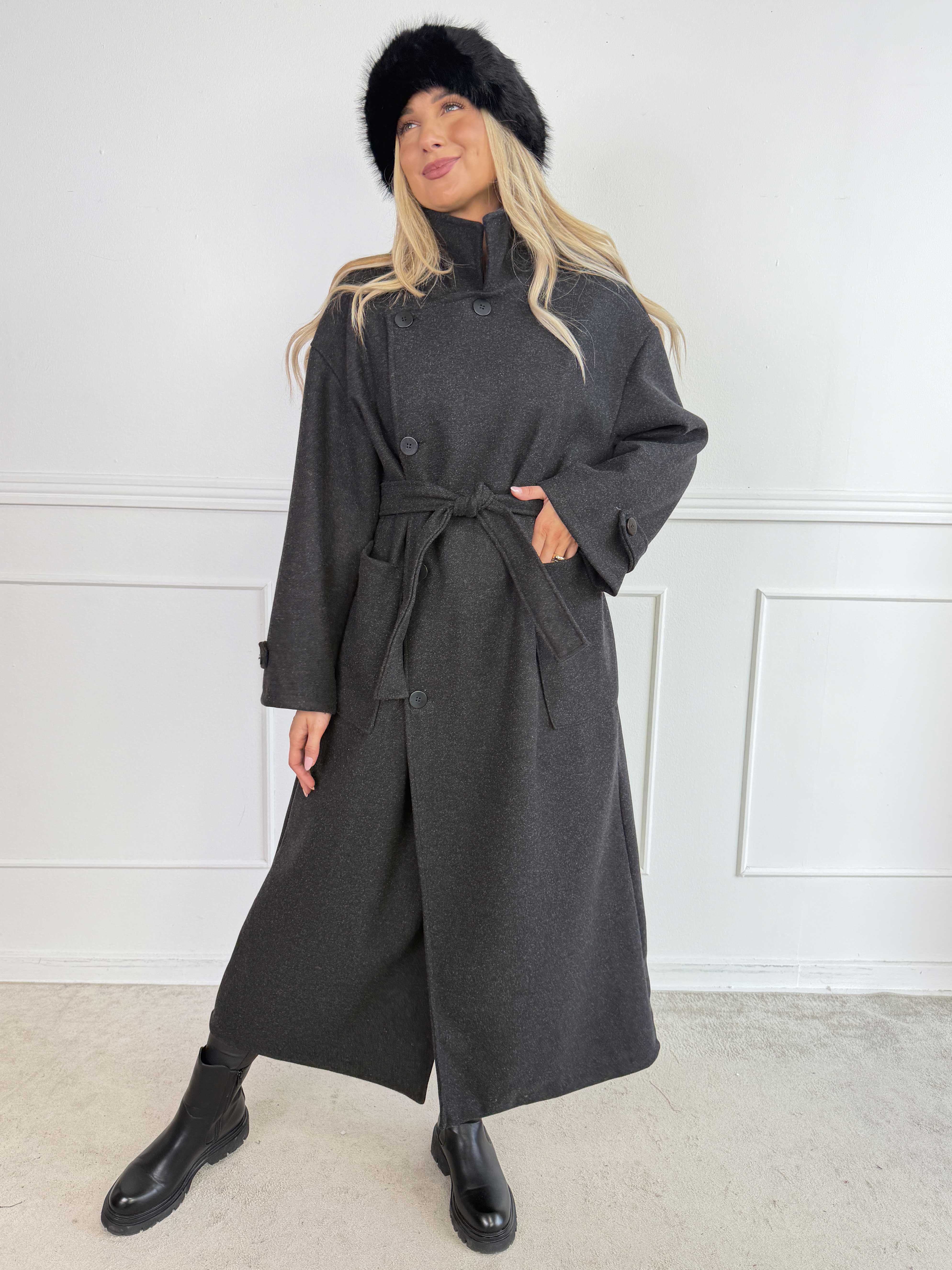 Gianna - Stilfuld og blød trenchcoat med store lommer