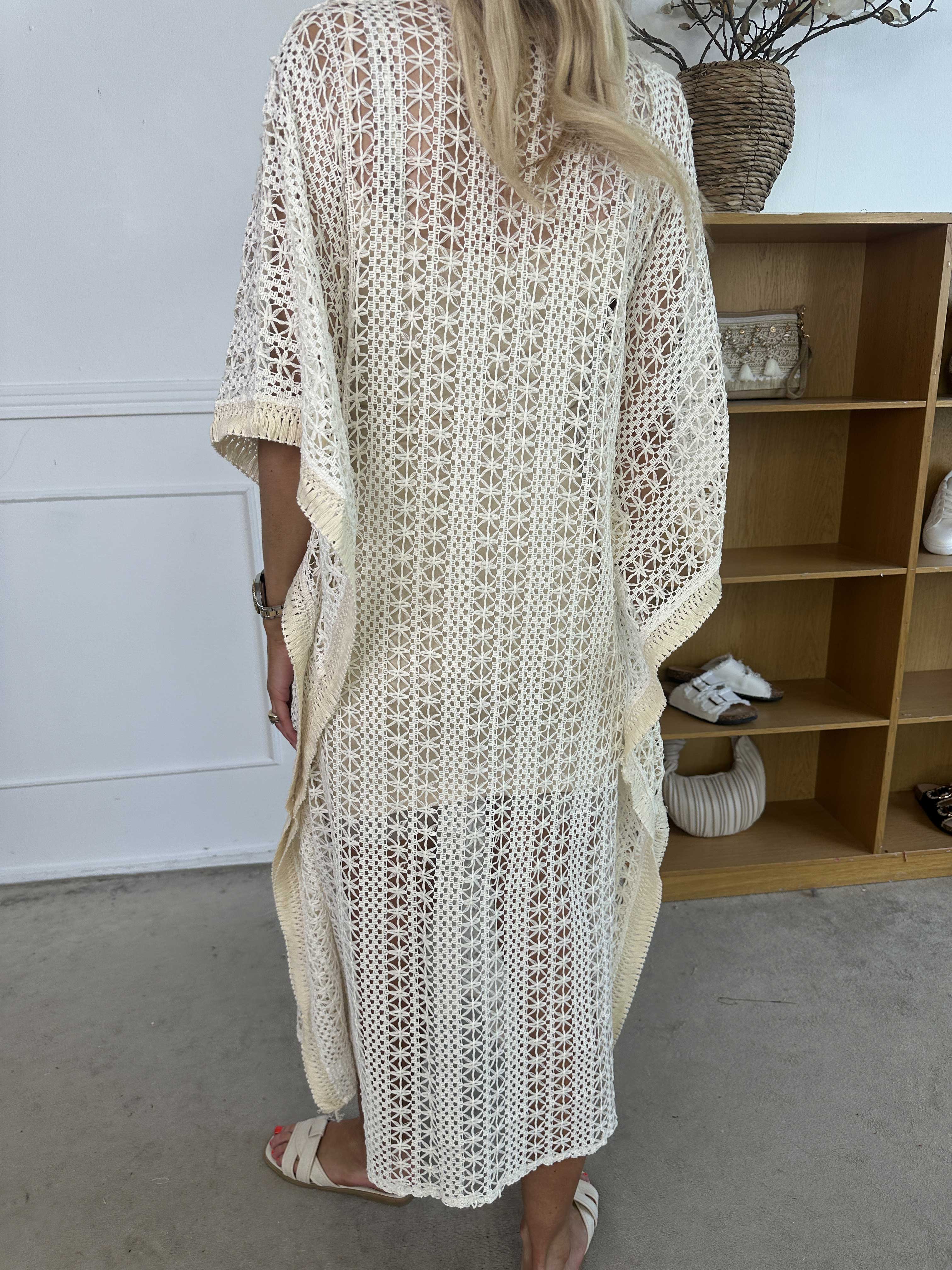 Ruby - Lang hæklet boheme tunikakjole