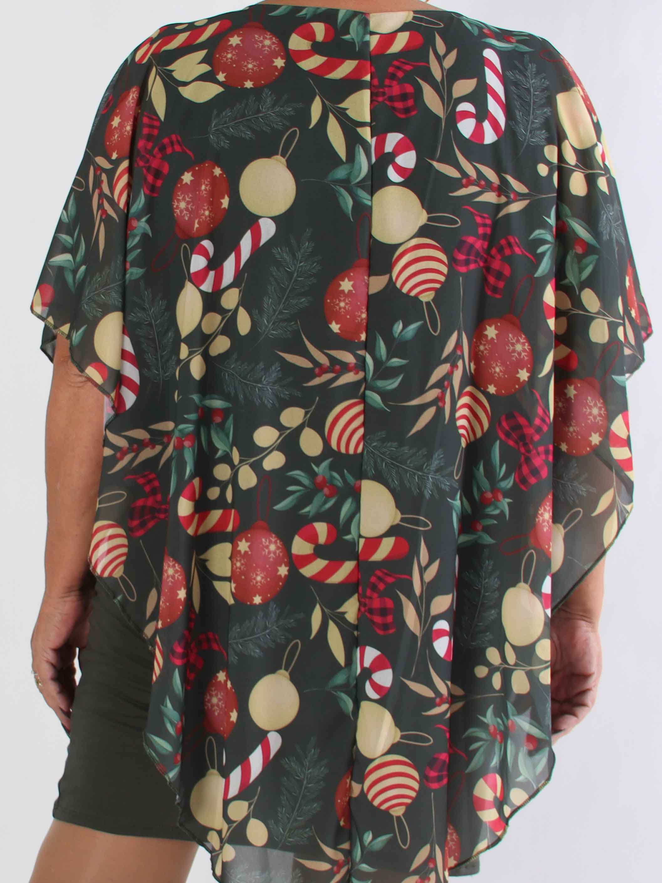 Kenya Christmas - Plus size tunikakjole med julemotiver på