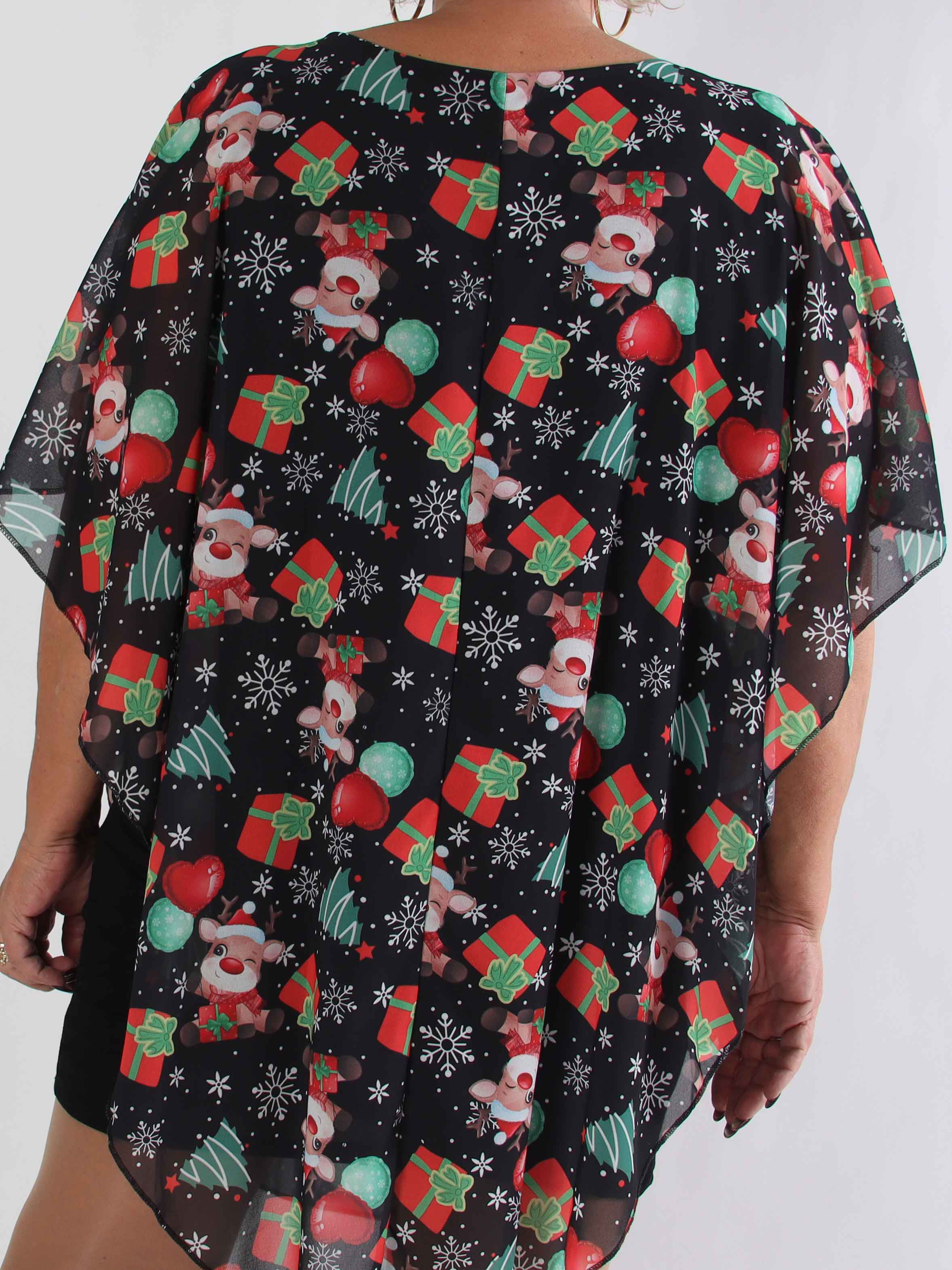 Kenya Christmas - Plus size tunikakjole med julemotiver på