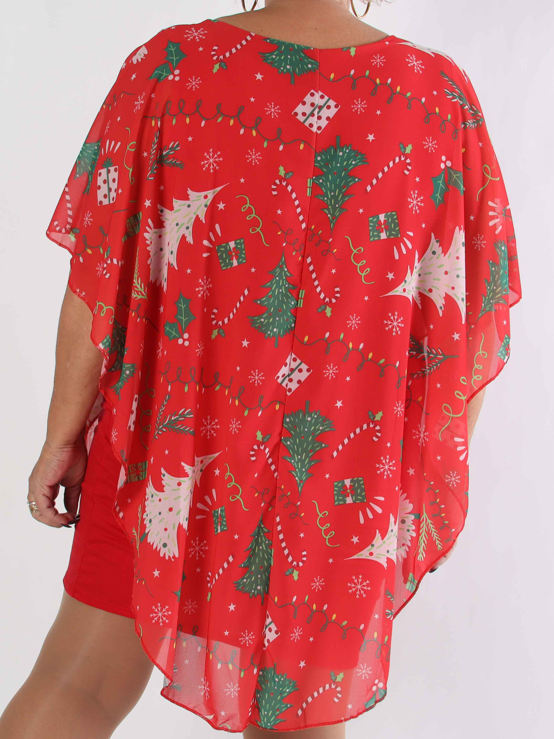 Kenya Christmas - Plus size tunikakjole med julemotiver på