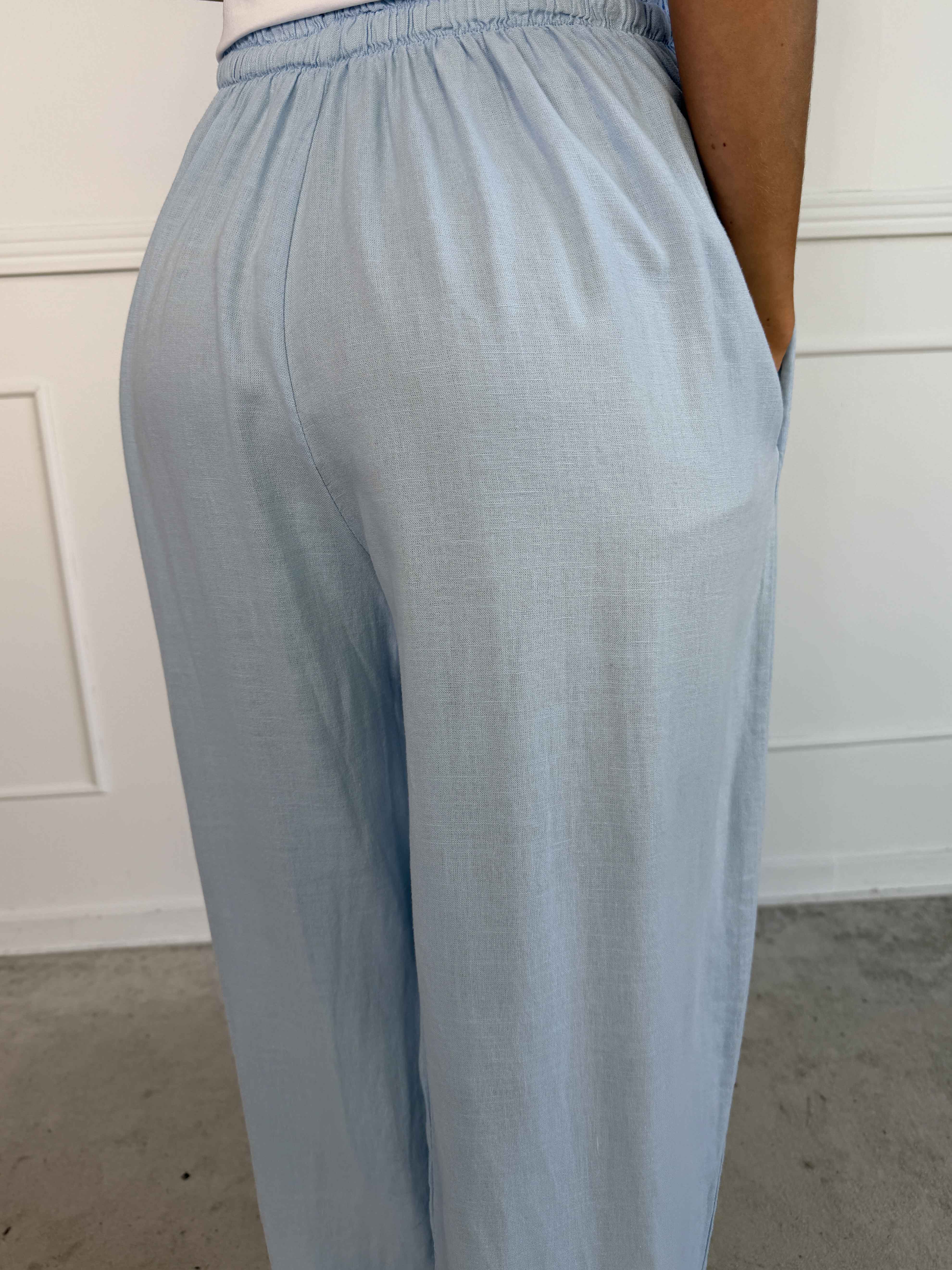 Clara - Lette bukser i viskose og hør