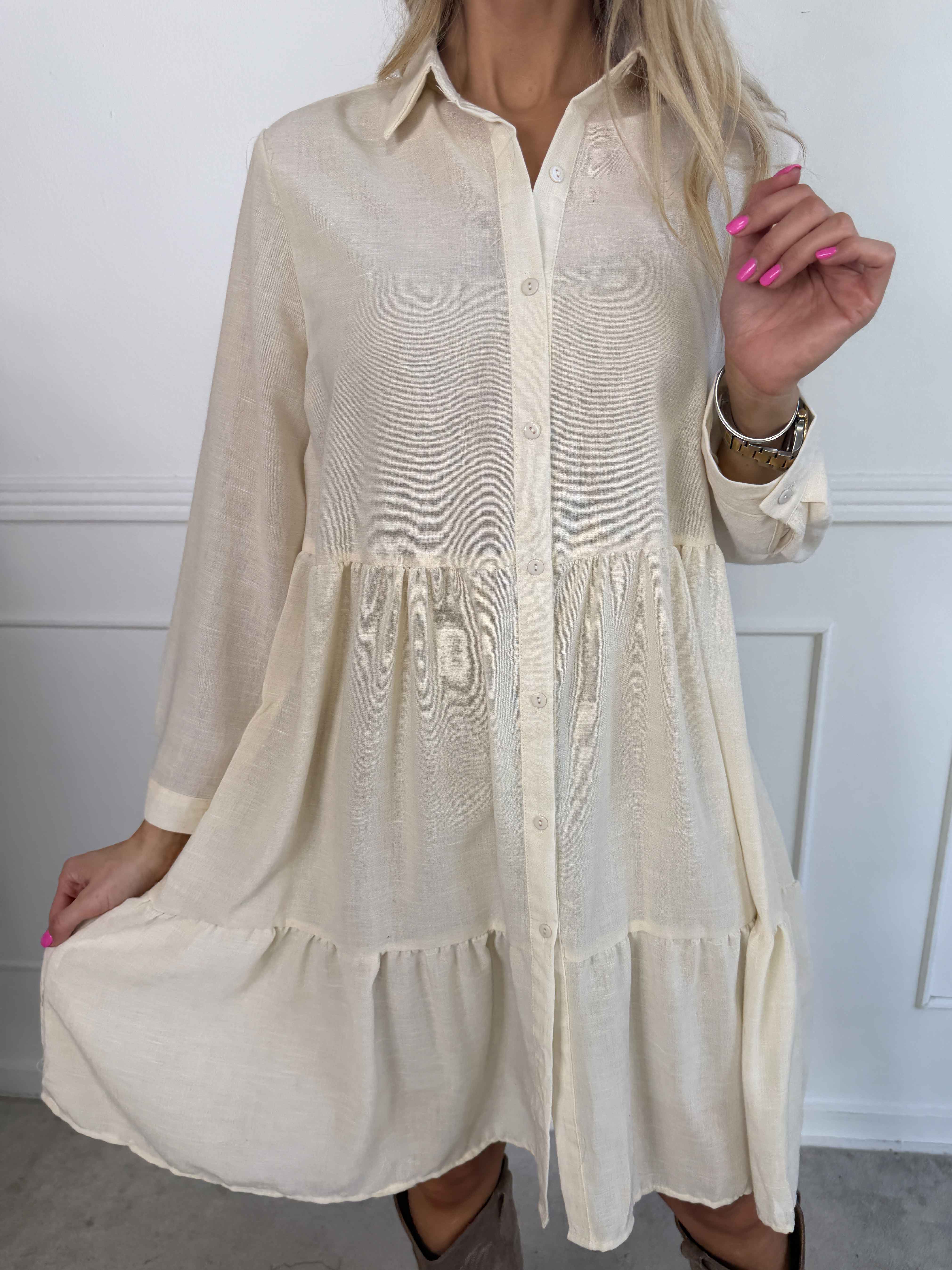 Emma - Skjortekjole i lag på lag look