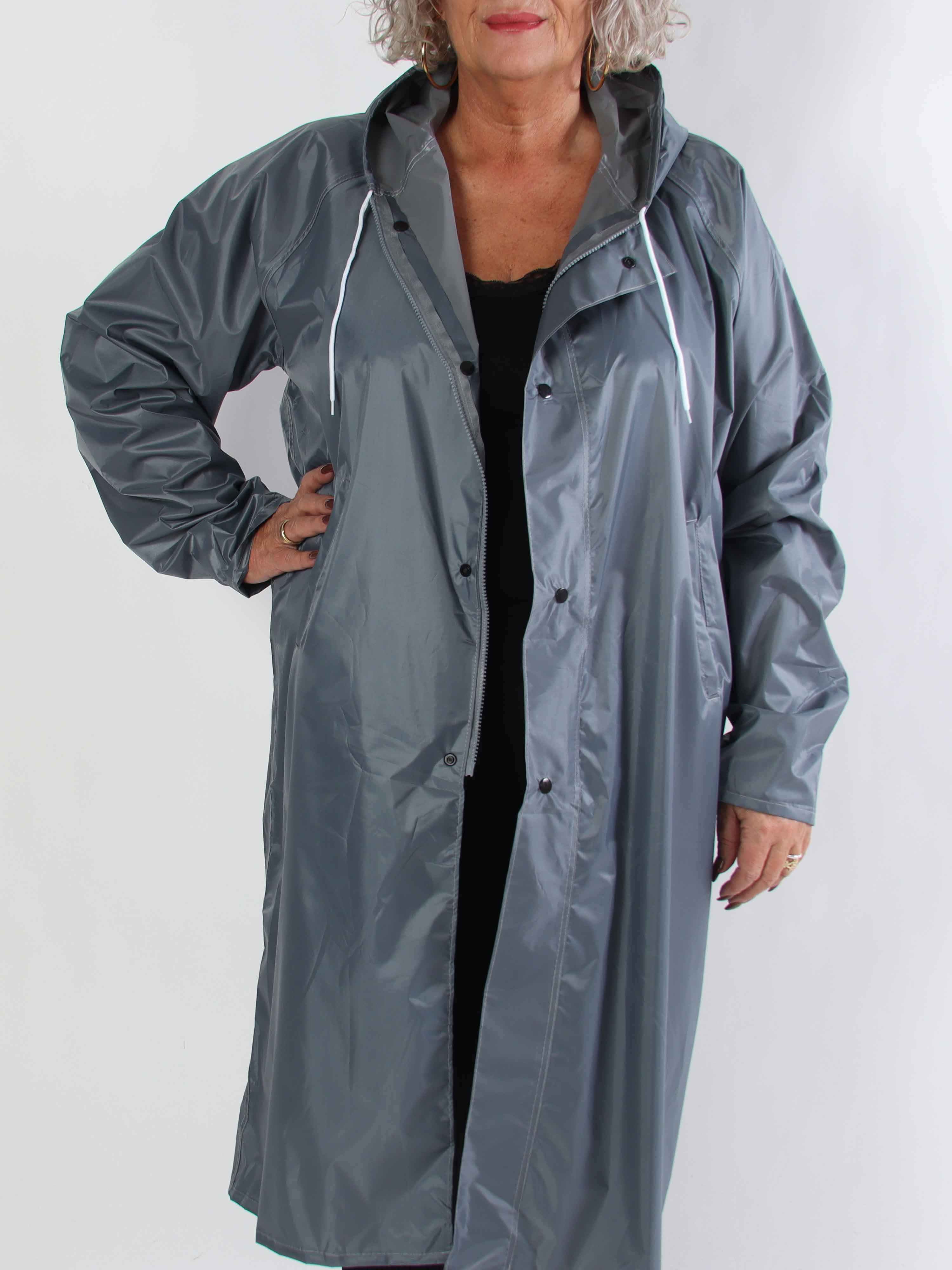 Reina - Plus size regnjakke med hætte