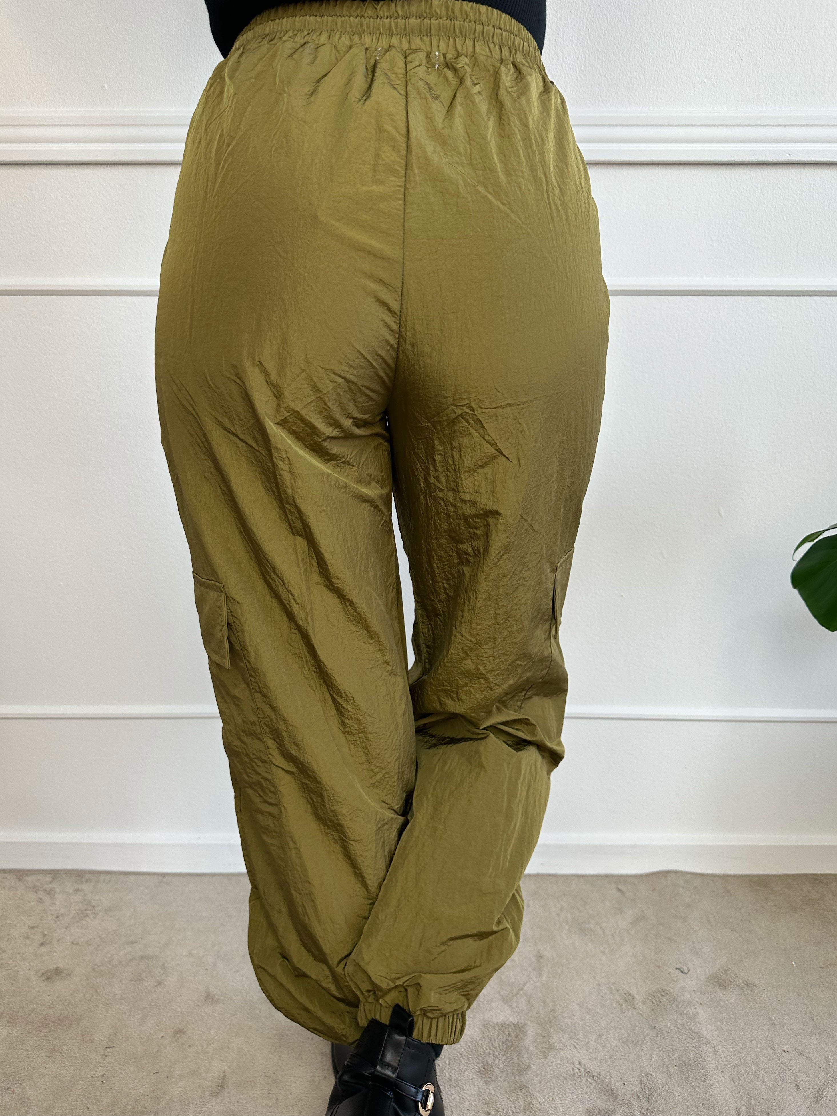 Galina - Fede cargo bukser med elastikkant i livet