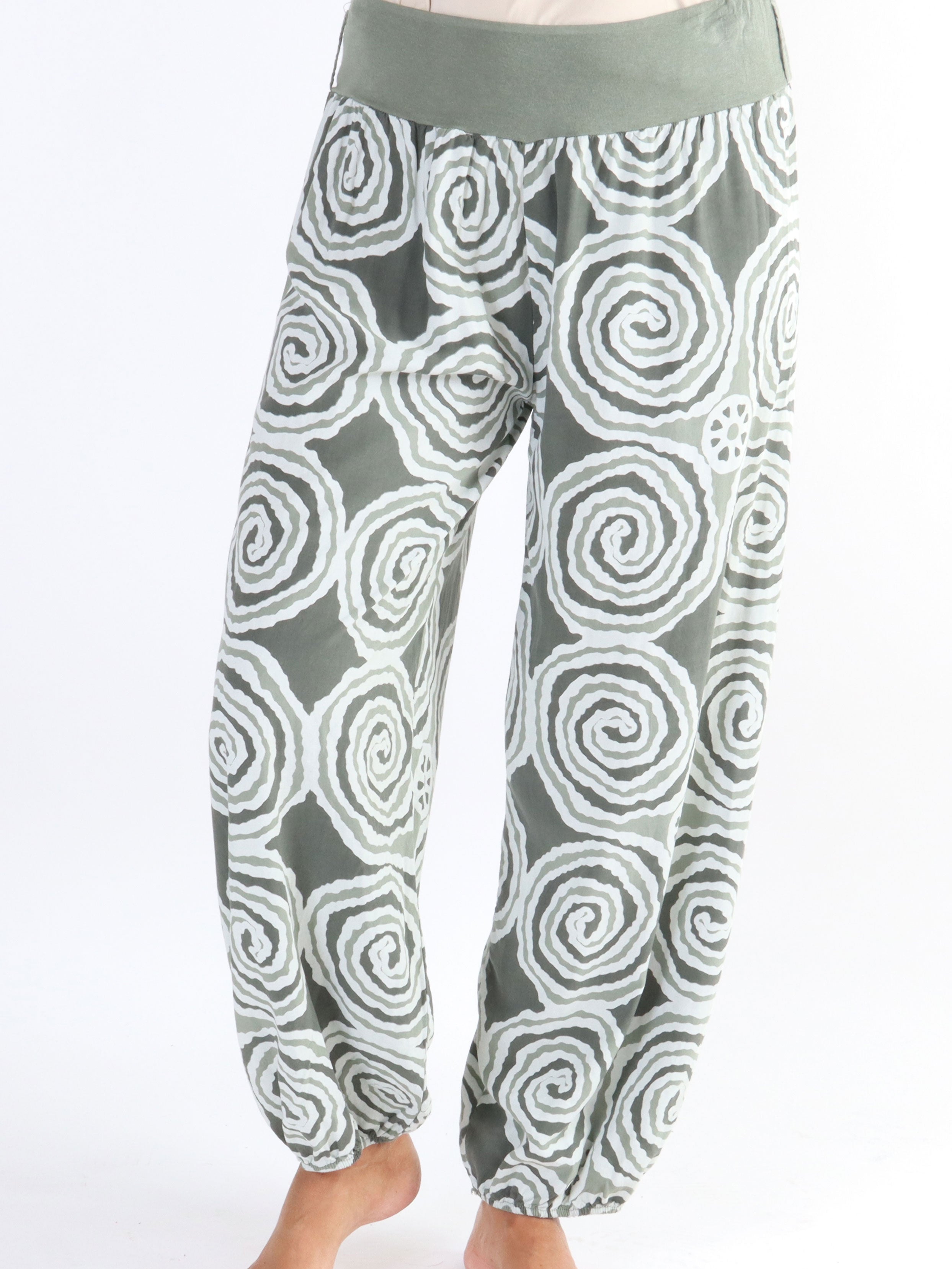 Ninell - Mønstret haremsbukser i viskose